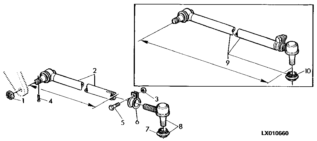 DRAG LINK (GP-TRACTOR WITH FIXED FRONT AXLE)