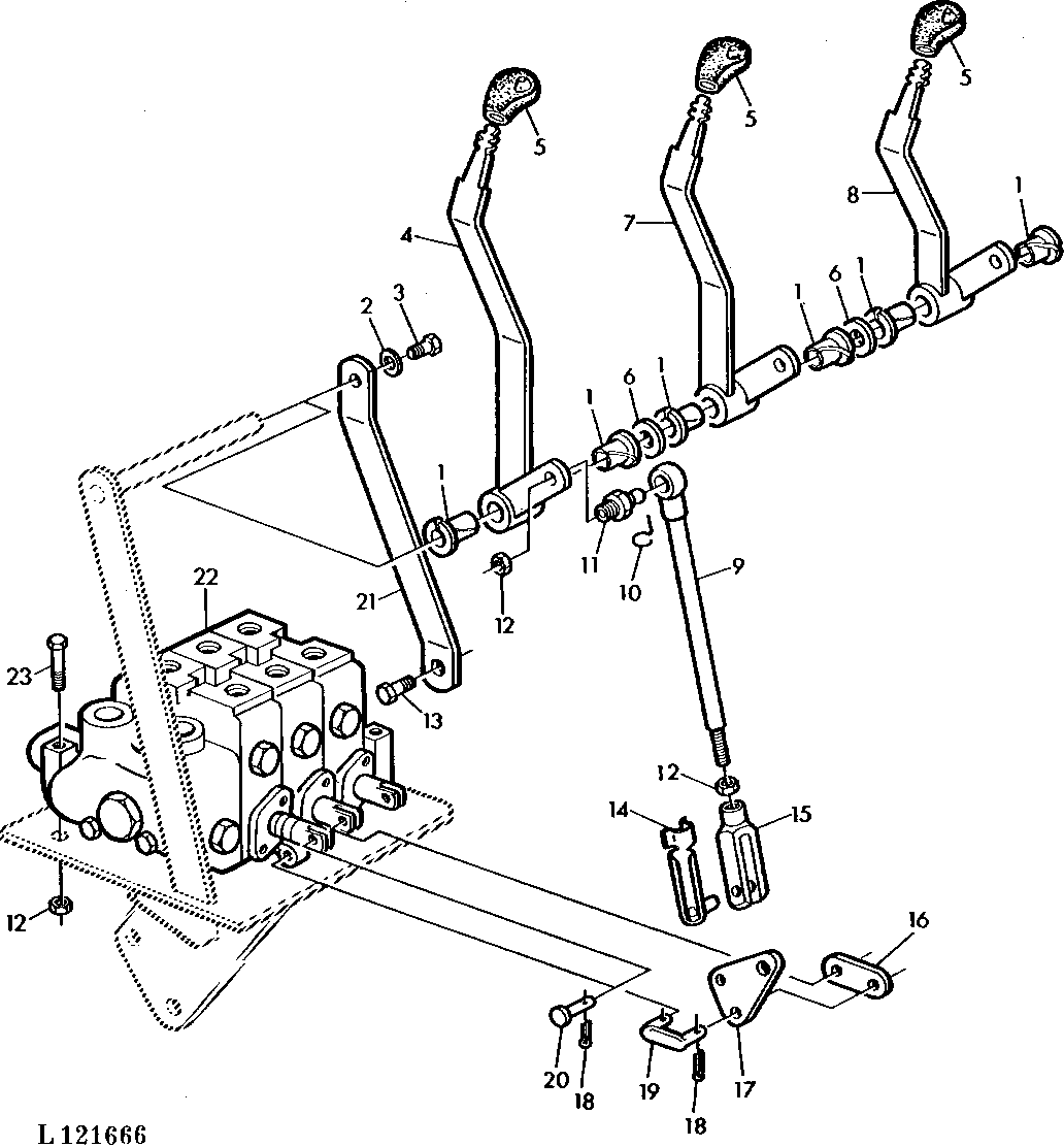 SELECTIVE CONTROL VALVE GRESEN/LINKAGE (FOR GP-TRACTORS)