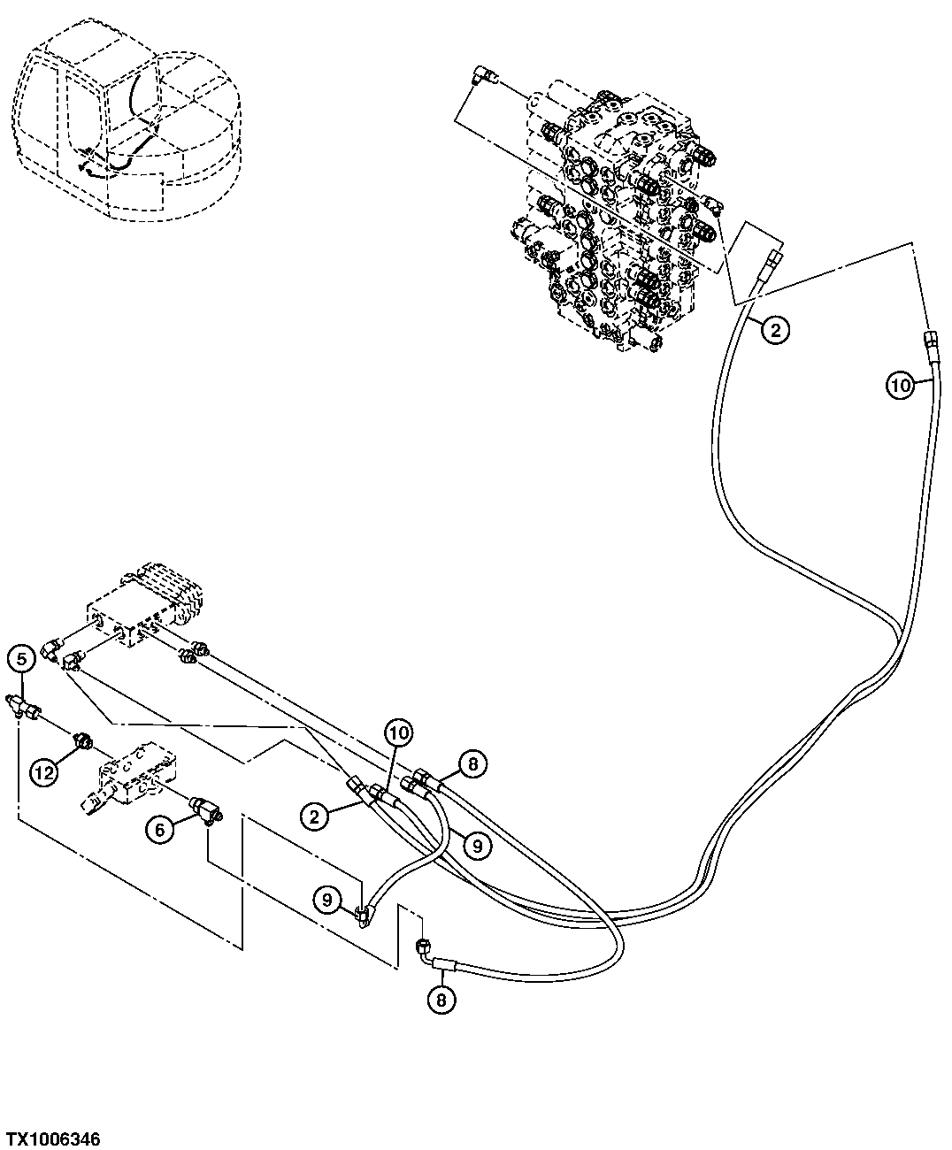 PILOT HOSES (CONTROL VALVE TO BLADE PILOT CONTROLLER)