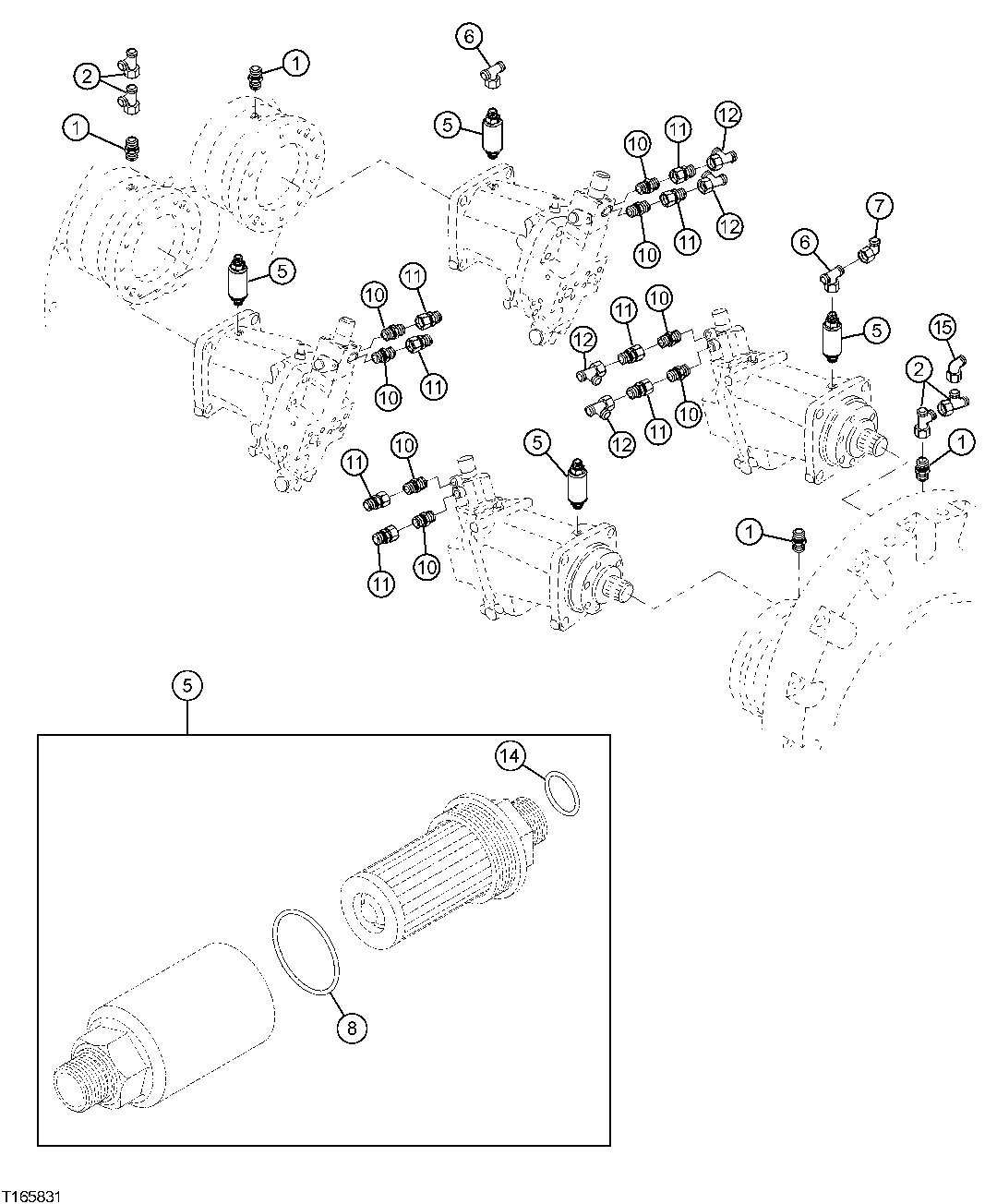 HYDROSTATIC MOTOR FITTINGS AND CASE DRAIN FILTERS