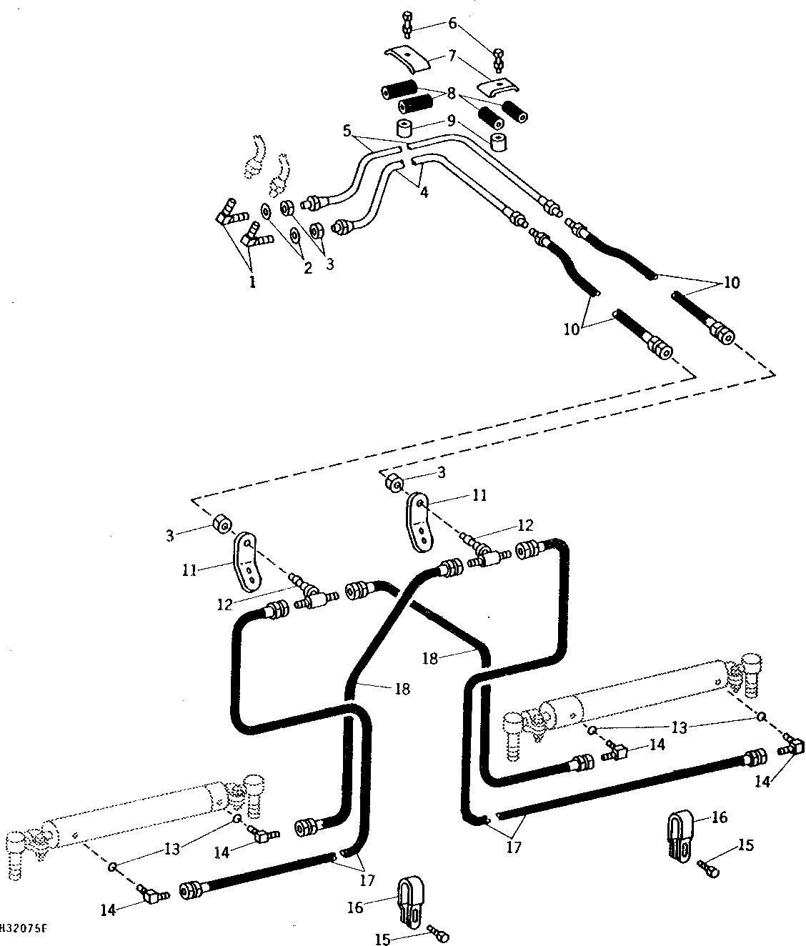 STEERING OIL LINES AND HOSES - REAR ( - 513950)