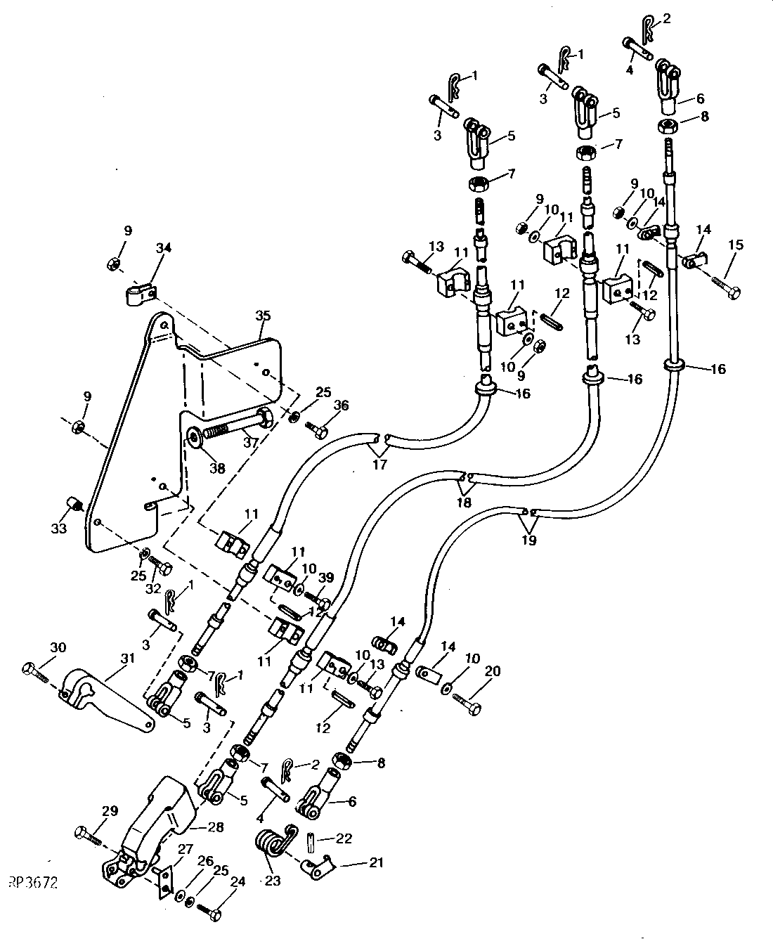 TRANSMISSION SHIFTER CONTROL CABLES AND PARK LOCK CABLE