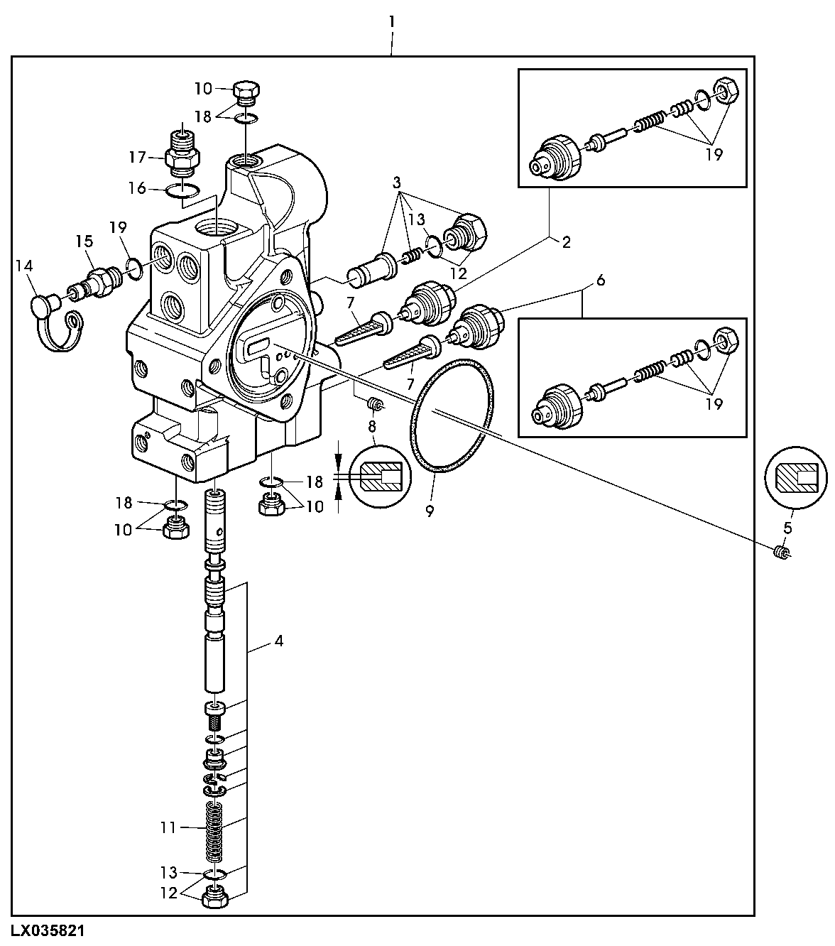 INLET PRIORITY VALVE (HYDRAULIC PUMP 23/27CM3) (OPEN OPERATOR'S STATION ONLY)