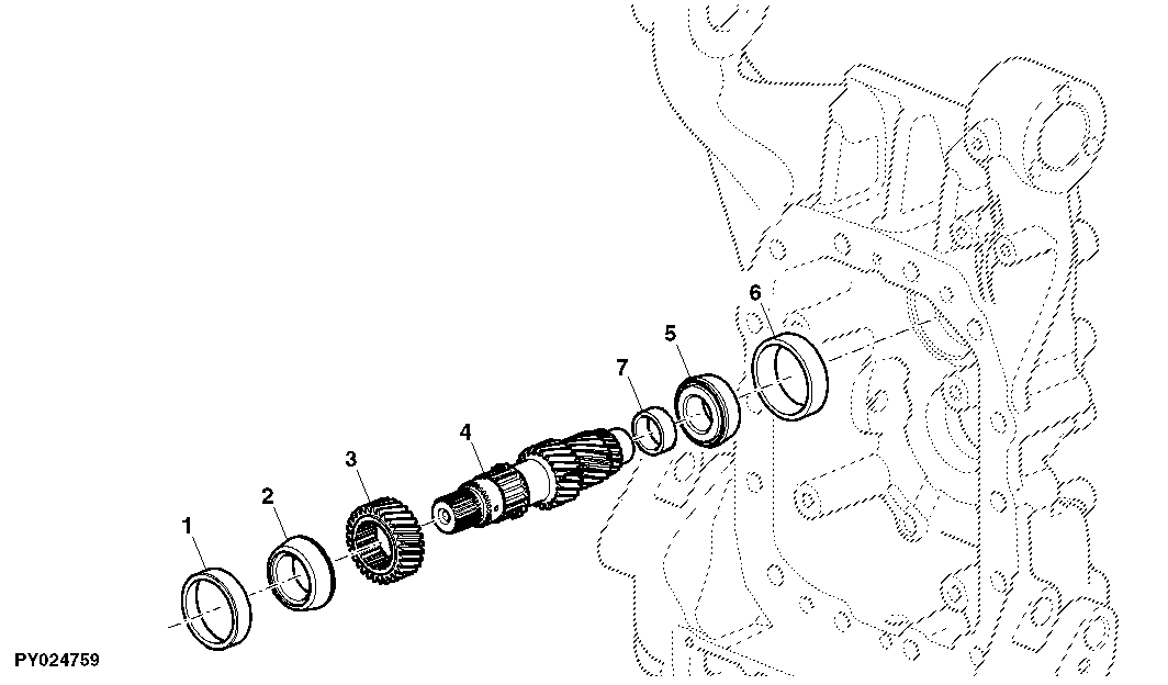 COUNTERSHAFT, REAR PTO (540/540E/1000) SHIFTABLE