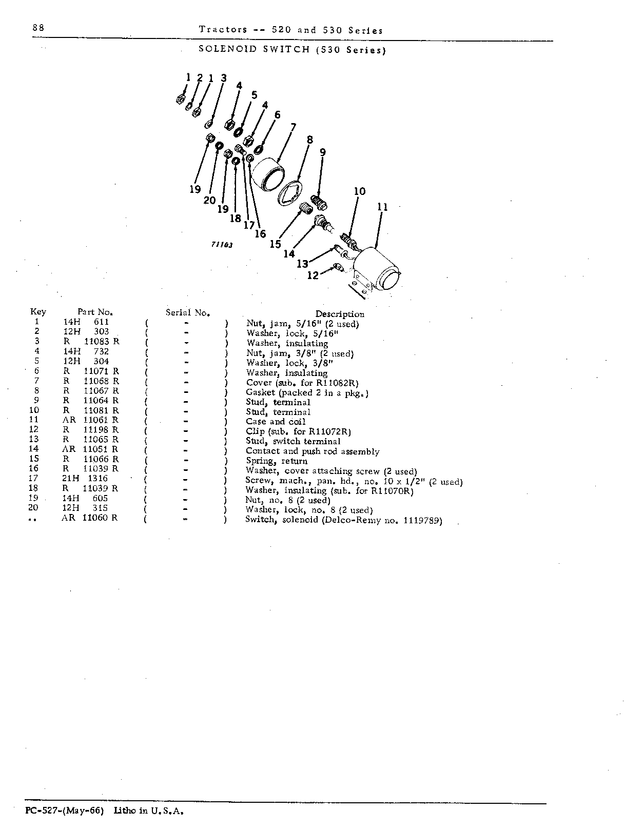 Solenoid switch (530)