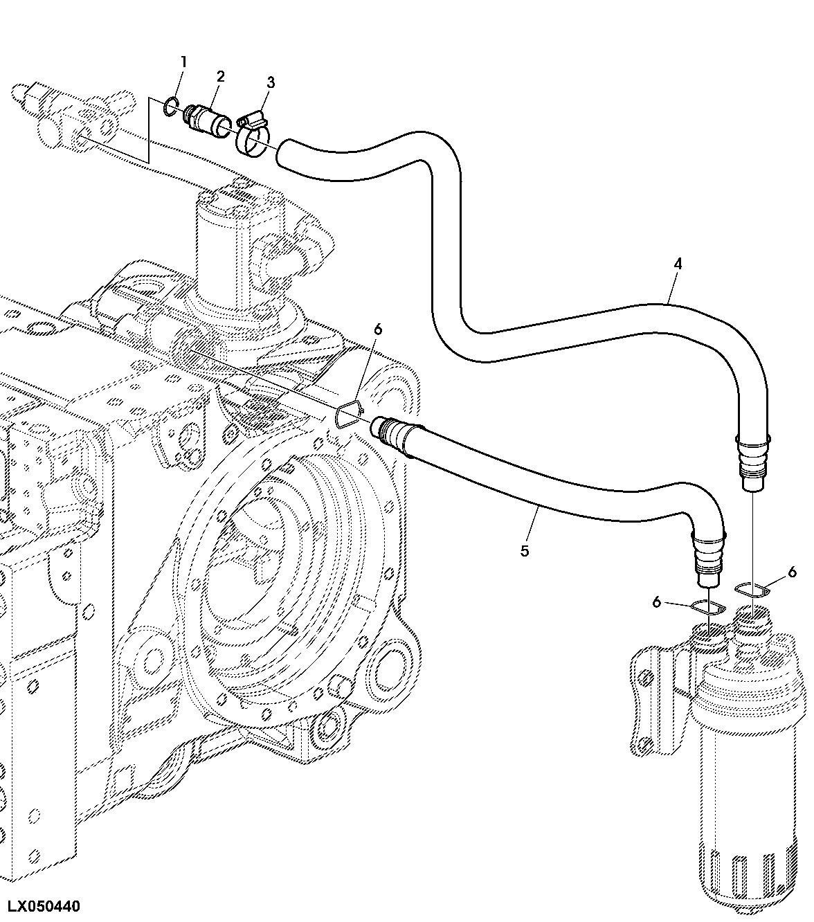 HYDRAULIC HOSES FOR HYDRAULIC OIL FILTER (WITHOUT HITCH VALVE)