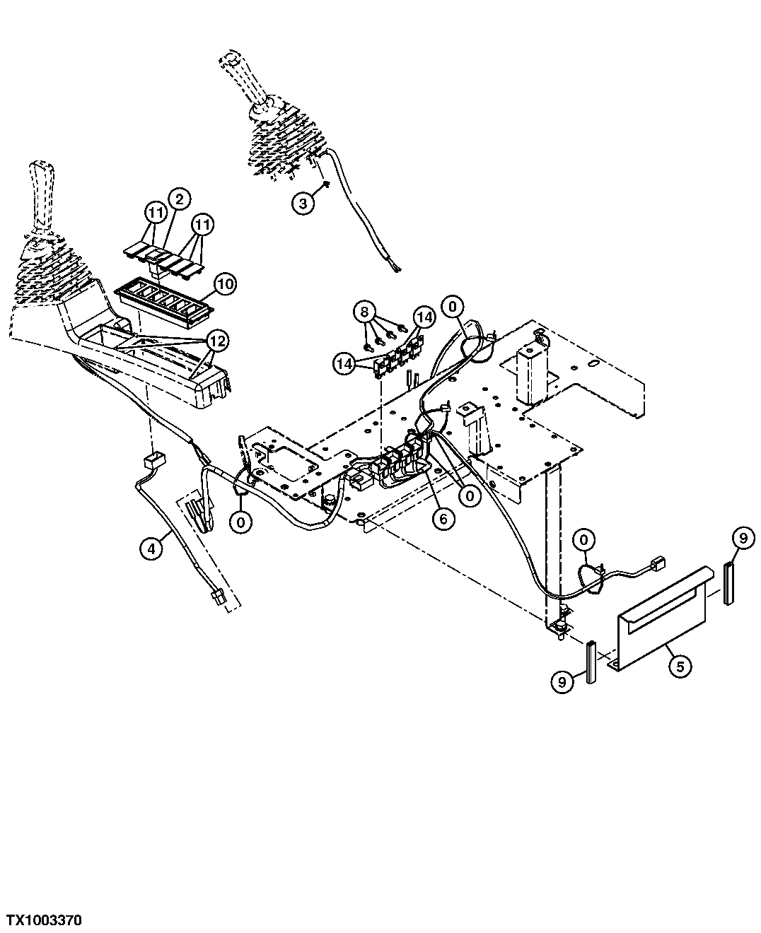 Pilot Control Lever Wiring Harnesses and Relays