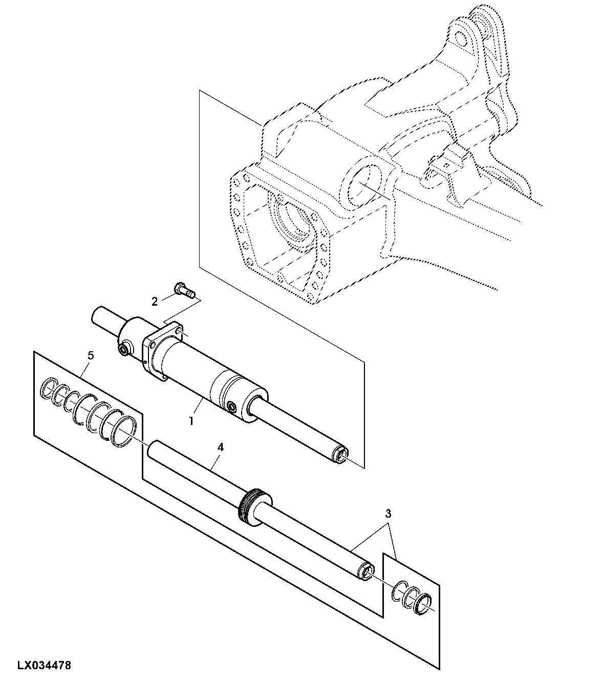 STEERING CYLINDER ASSY (MFWD FRONT AXLE 740)