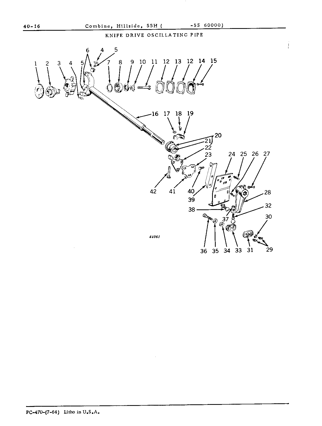 Knife drive oscillating pipe