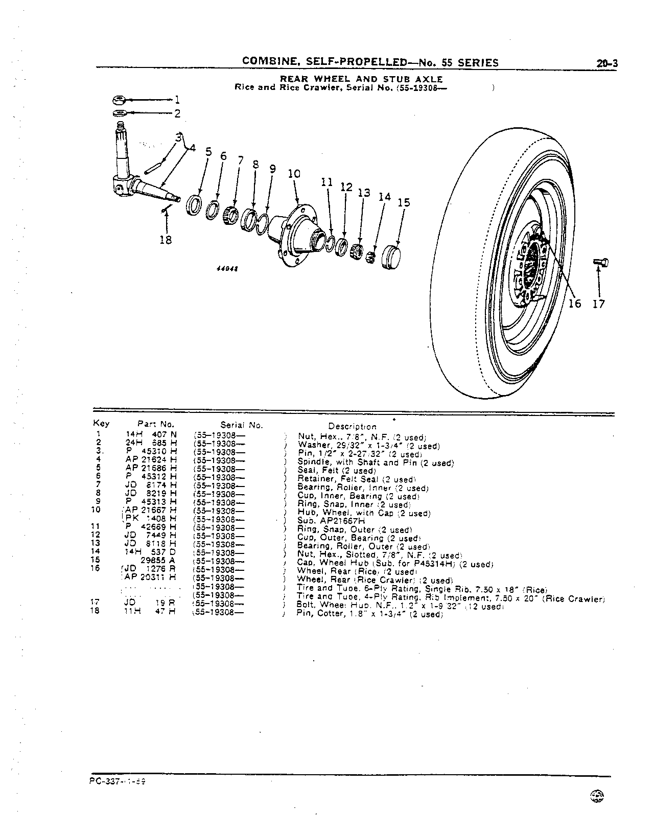 Rear Wheel and Stub Axle (Continued)