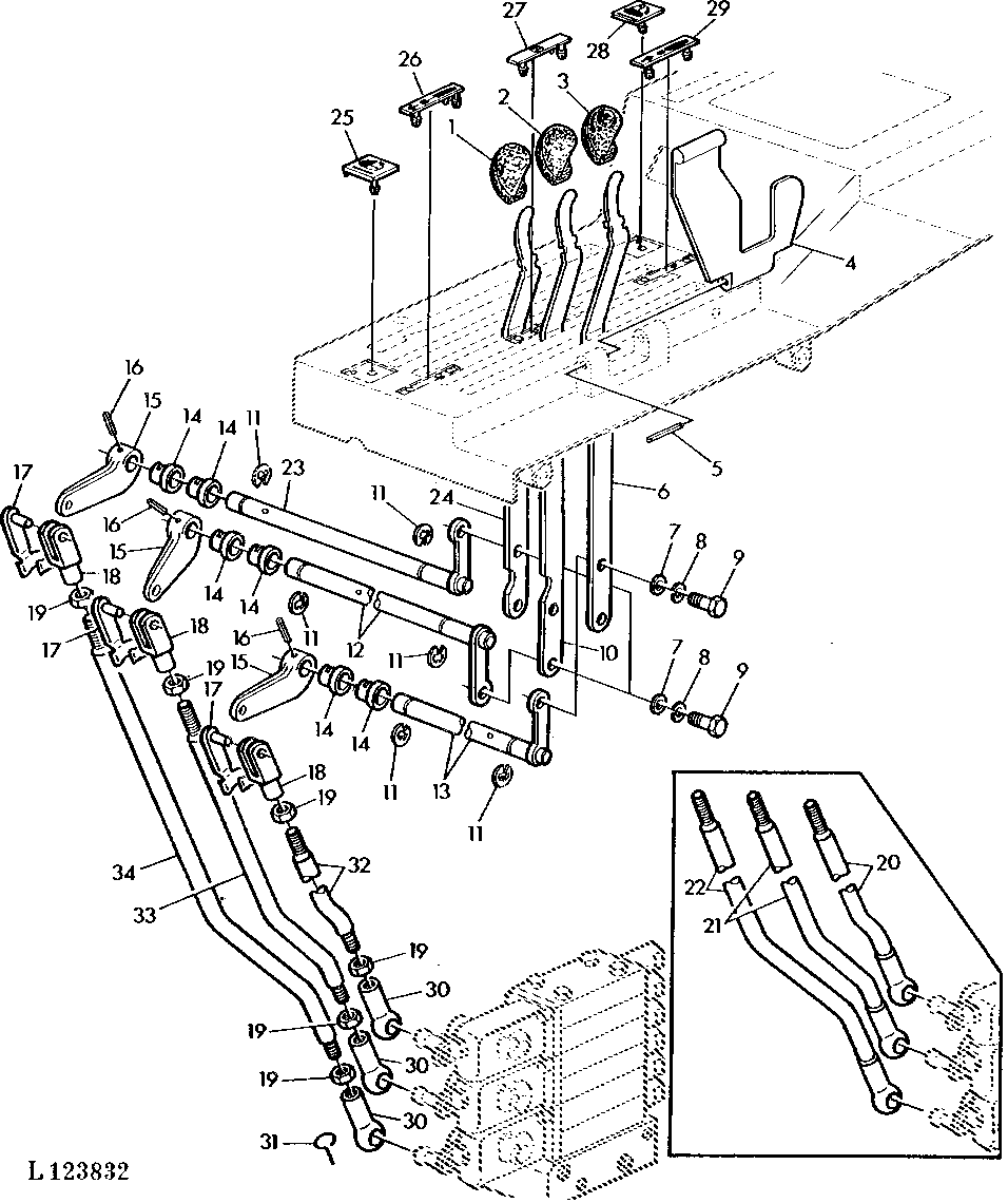 SELECTIVE CONTROL VALVE LINKAGE (SPOOL TYPE) (FOR GP-TRACTORS WITH SGB)