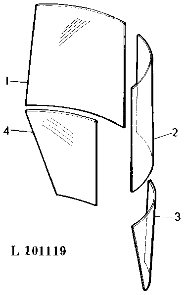 FRONT WINDSHIELDS WITH RIGHT-HAND DOOR