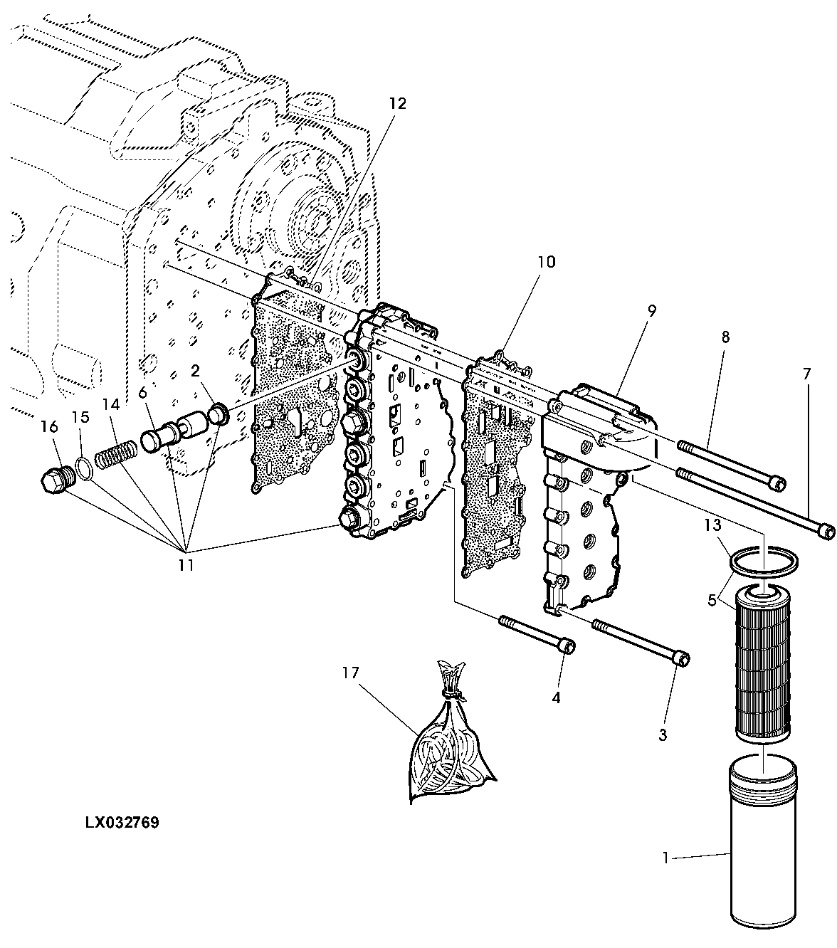 TRANSMISSION OIL FILTER / SYSTEM PRESSURE CONTROL BLOCK