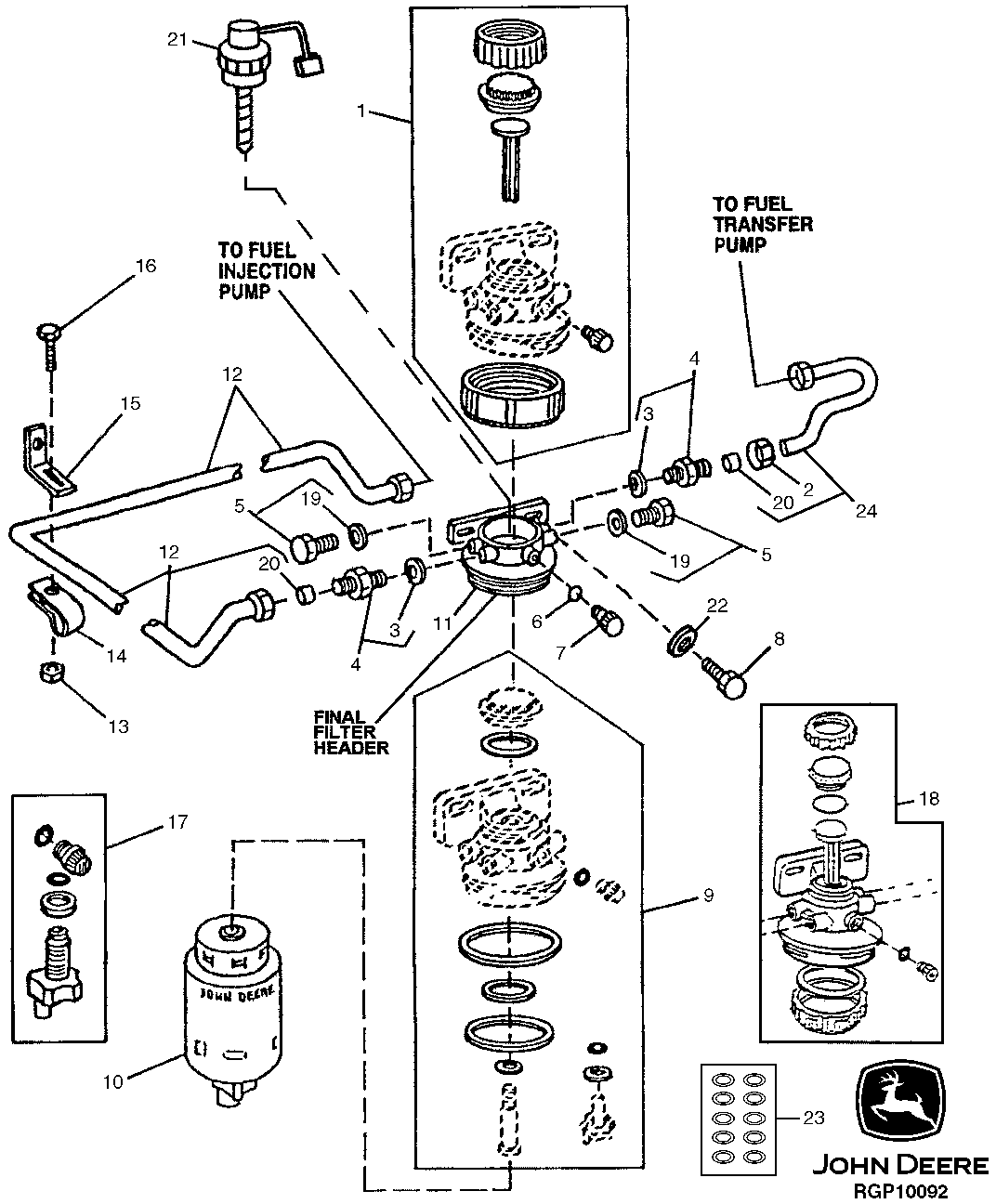 Final Fuel Filter and Lines (650H) ( - 924717)