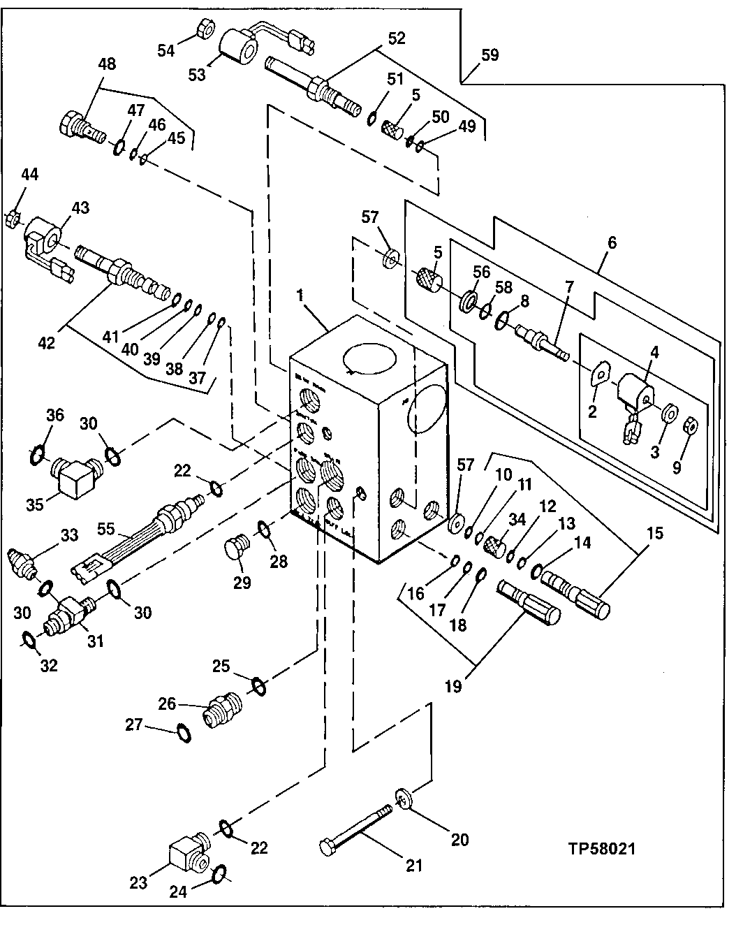 Park Brake/Differential Lock Solenoid Valve and Fittings ( - 872328)