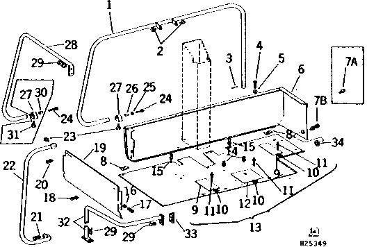 OPERATOR'S PLATFORM SHIELDS, FLOORBOARD, FLOOR MATS AND HAND RAILS