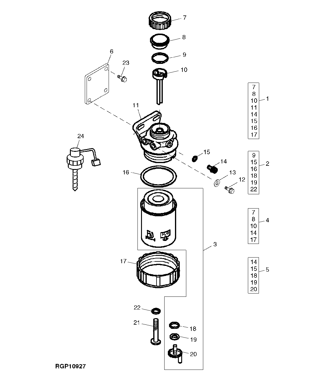 FINAL FUEL FILTER (VSN 920839- ) PE6068TT060