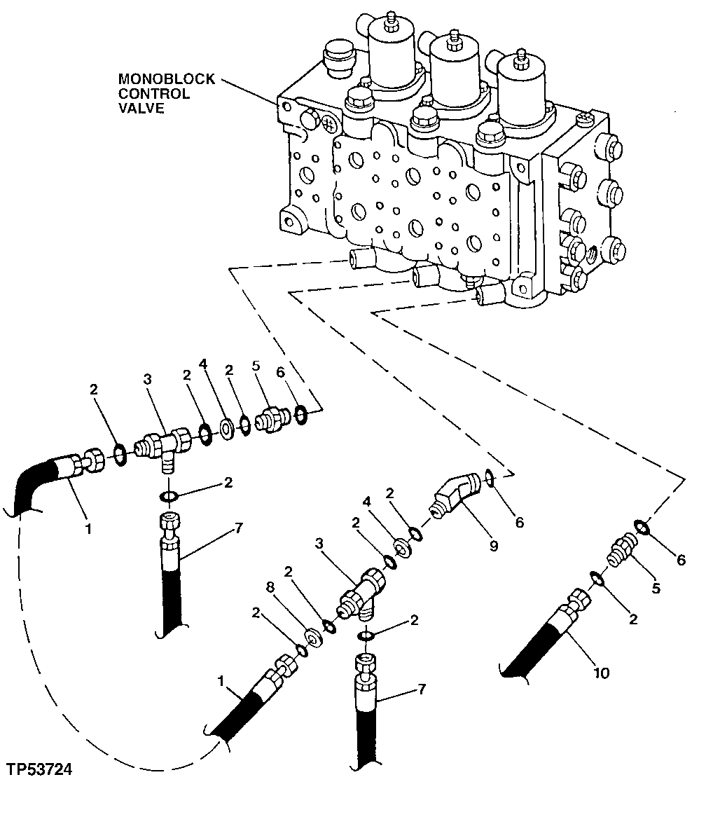 MONOBLOCK VALVE HYDRAULICS (LOWER) (556936 - )