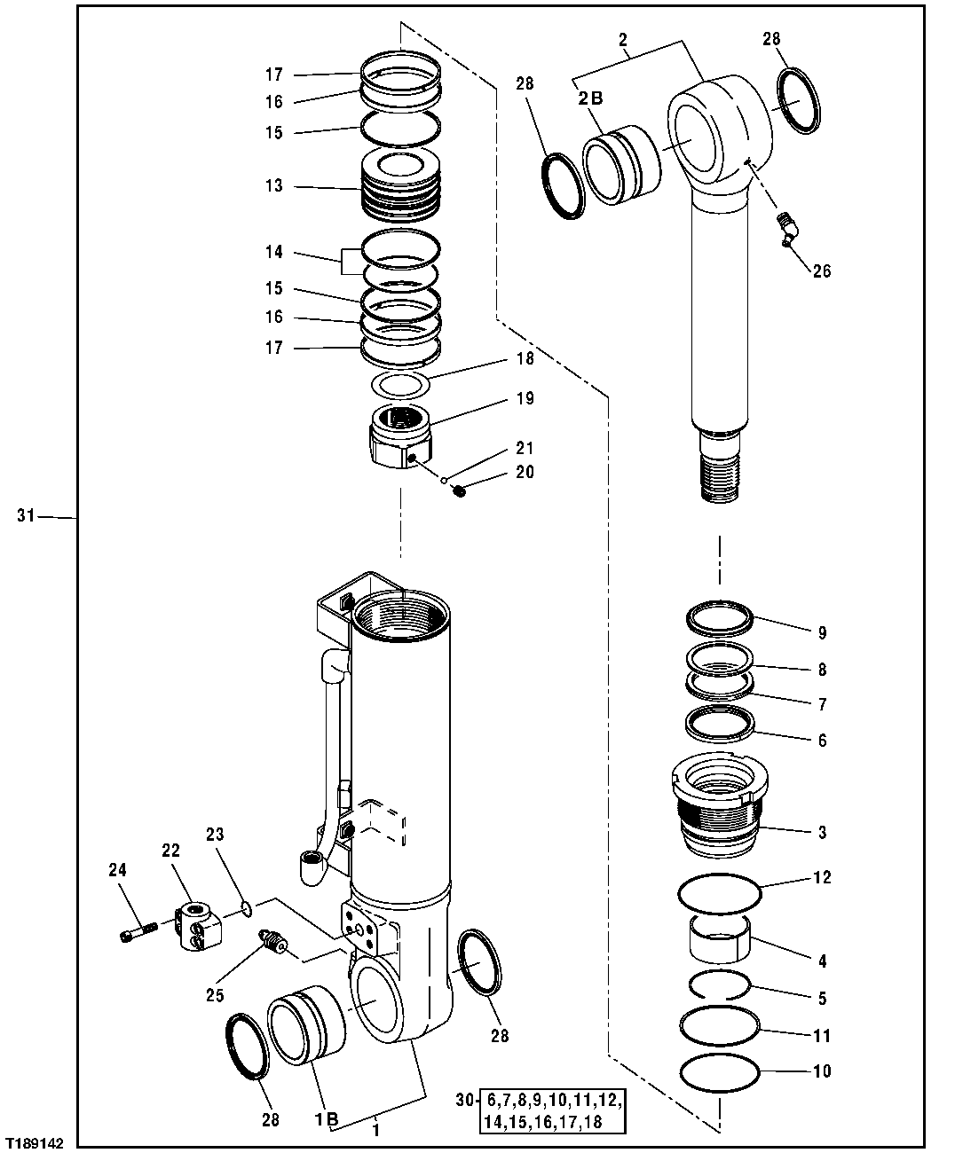 Right Blade Cylinder And Oil Lines ( - 020107)