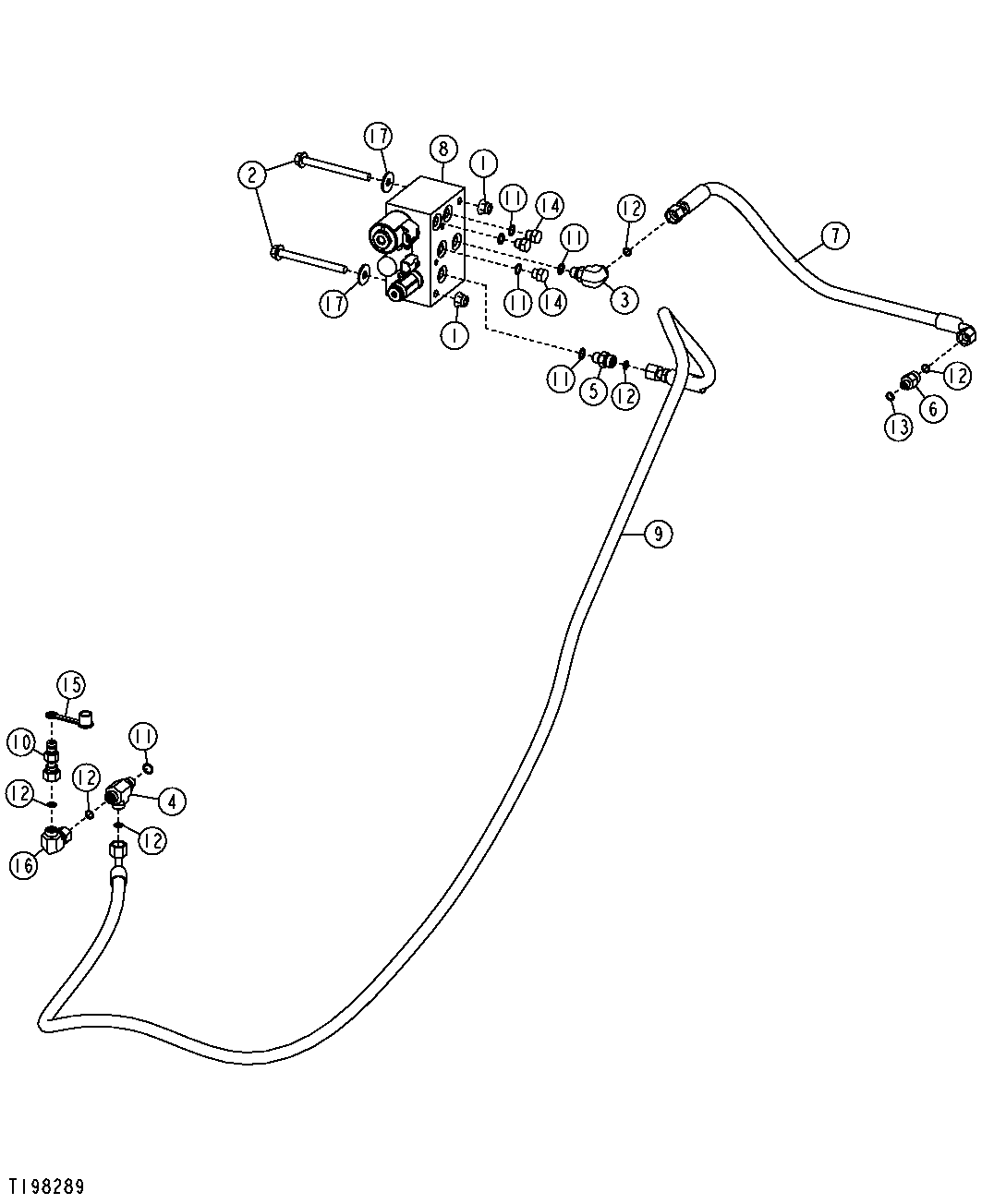 Pin Disconnect Valve Hydraulic Lines ( - 595139)
