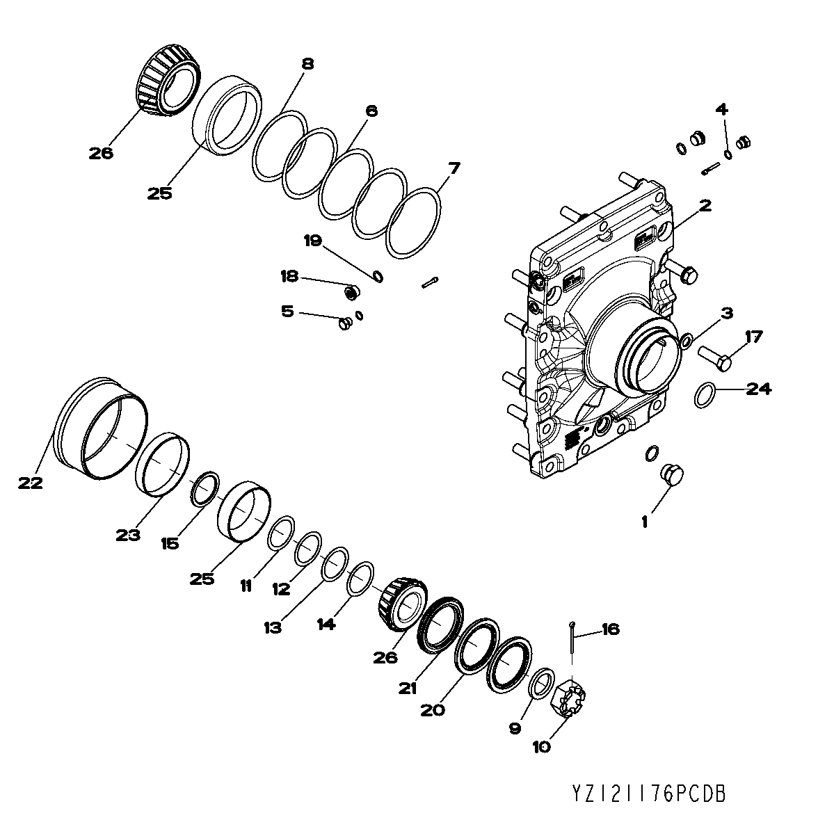 YZ121176 STD INPUT HOUSING NON-OSC(1400)FRT-SWEDA(848H);CODE E1 - ORDER CODE 1521