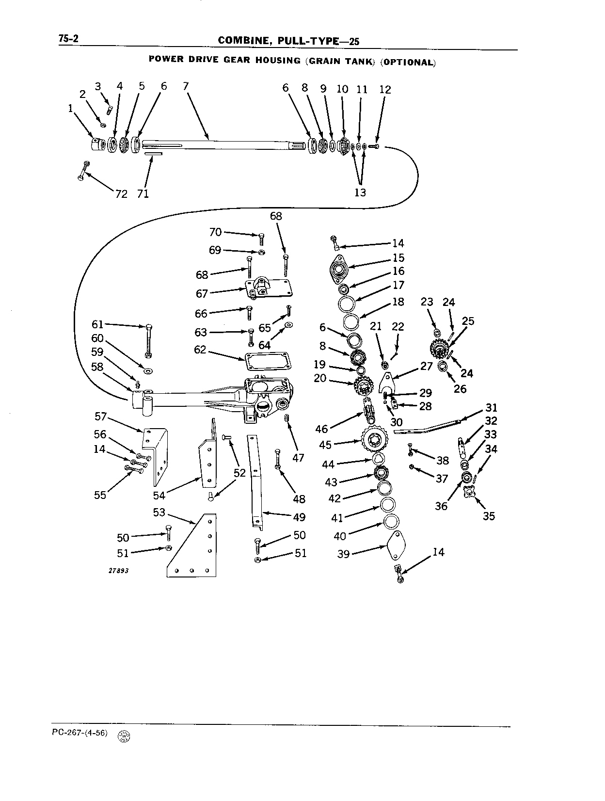 Housing, Gear, Power Drive (Grain Tank)