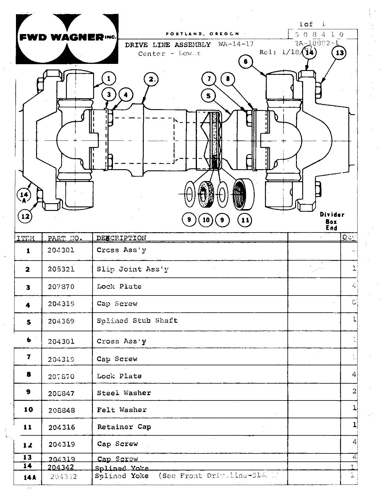Driveline Center-Lower