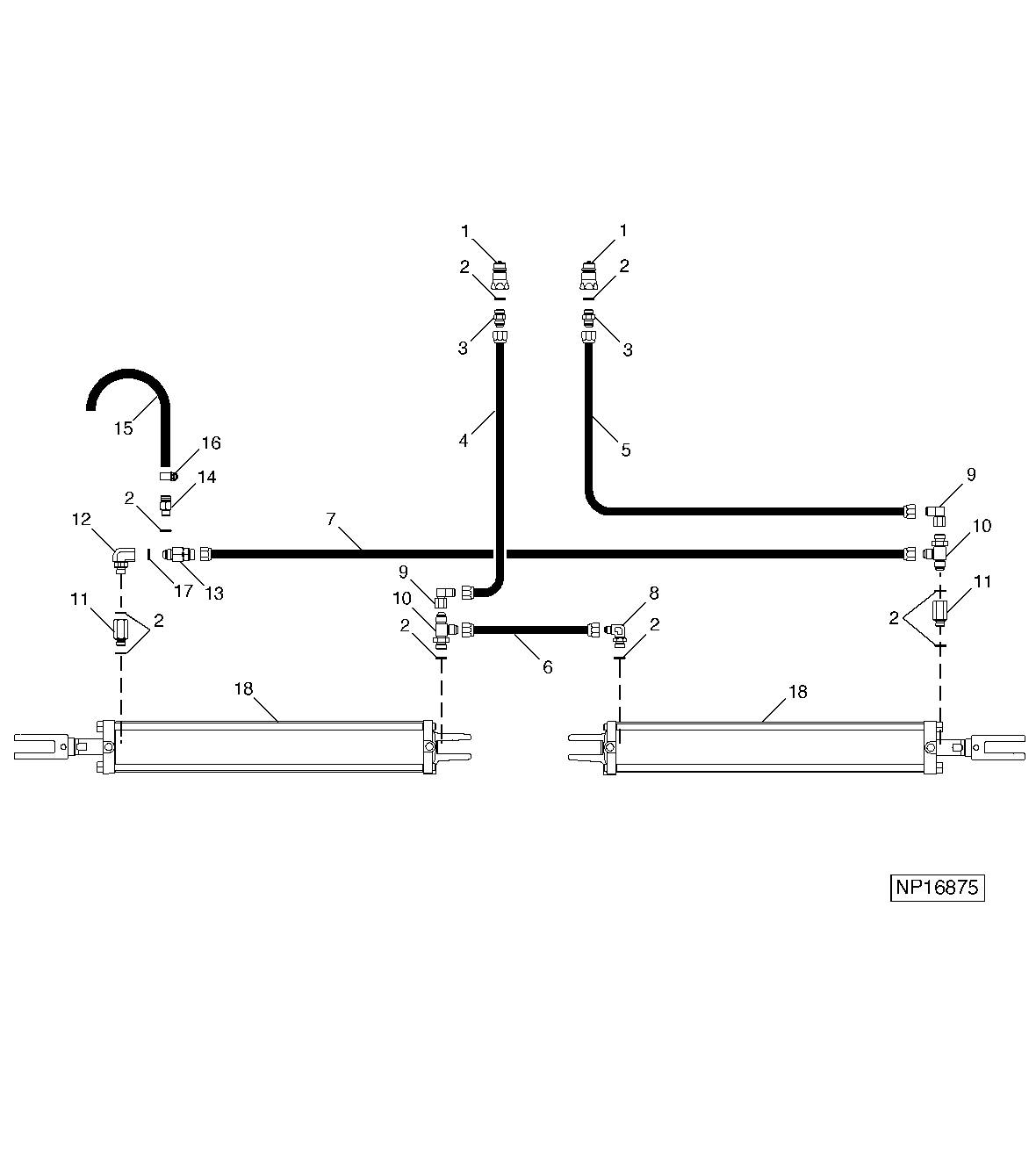 Wing Fold Control Hydraulics, 12-Row ( - 2000)