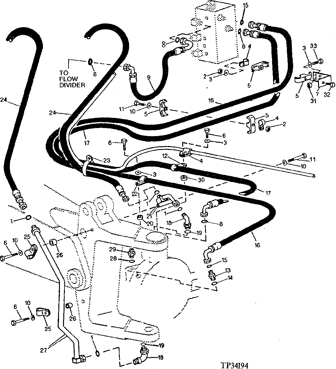 LEFT FRONT WHEEL DRIVE HYDRAULICS (539488 - 543489)