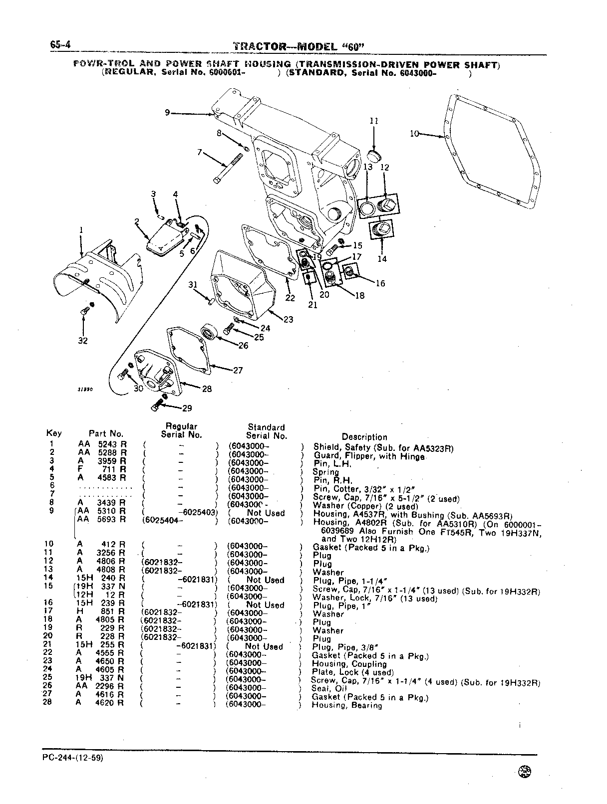 Section 65-Powershaft and Powershaft Clutch (Continued)