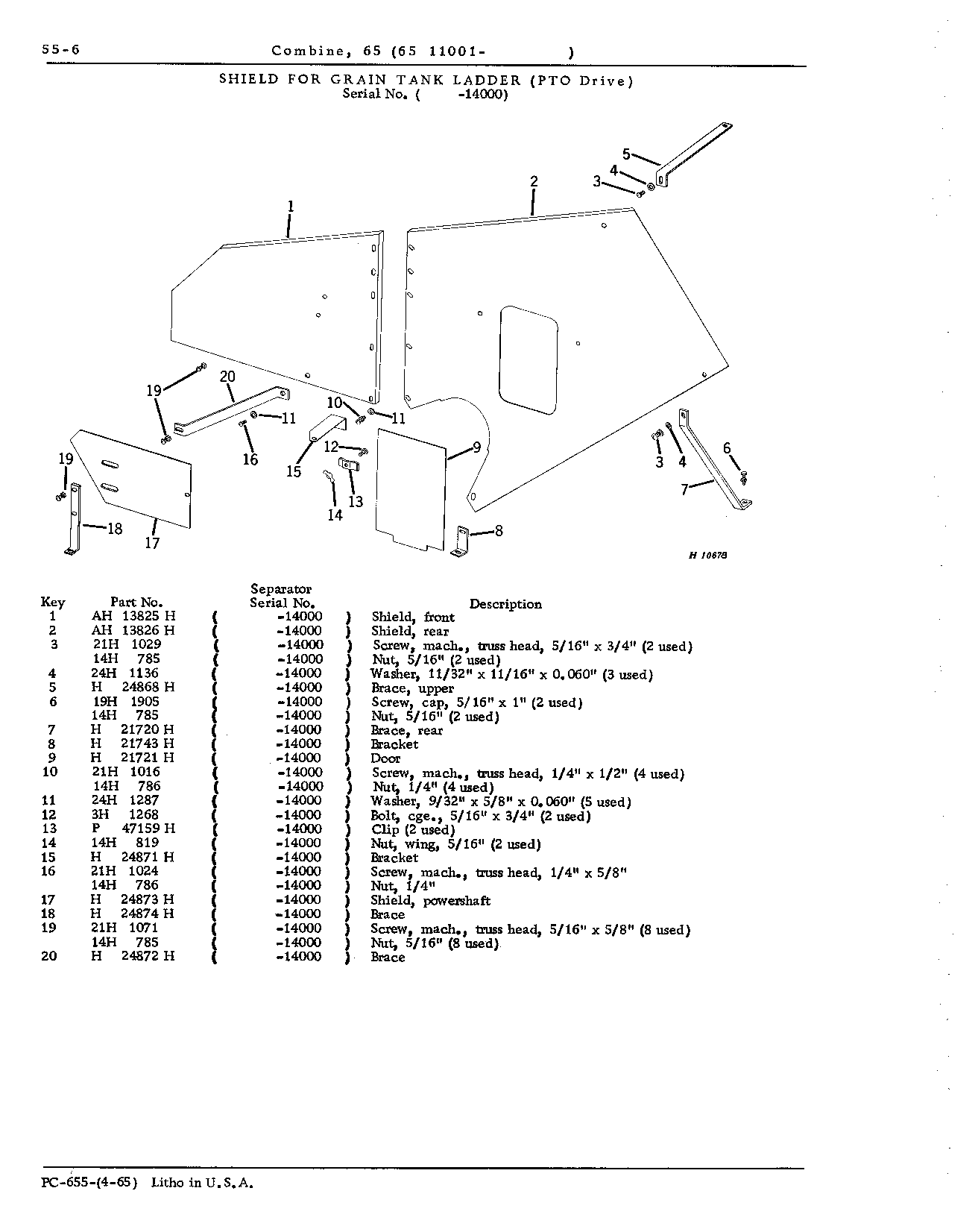 Grain Tank, Loading and Unloading Augers, and Ladder (Continued)