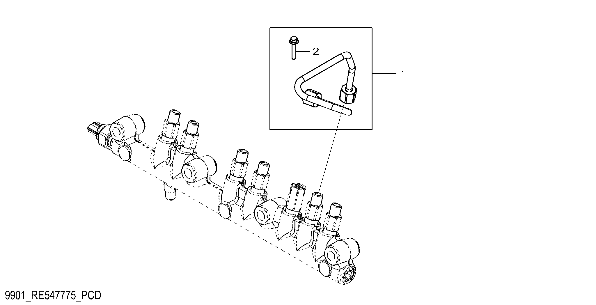 9901 Kit, High Pressure Fuel Line