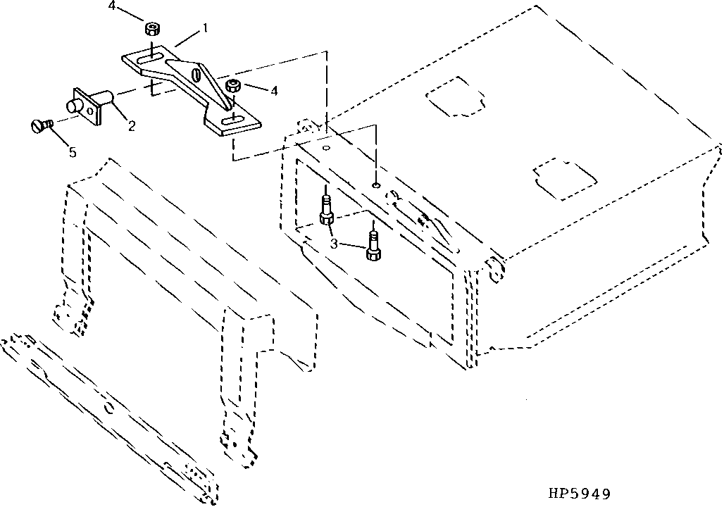 LOCKOUT ASSEMBLY - CONTOUR MASTER (OPTIONAL) (BELT PICK-UP PLATFORM AND 4-ROW CORN HEADS ONLY)