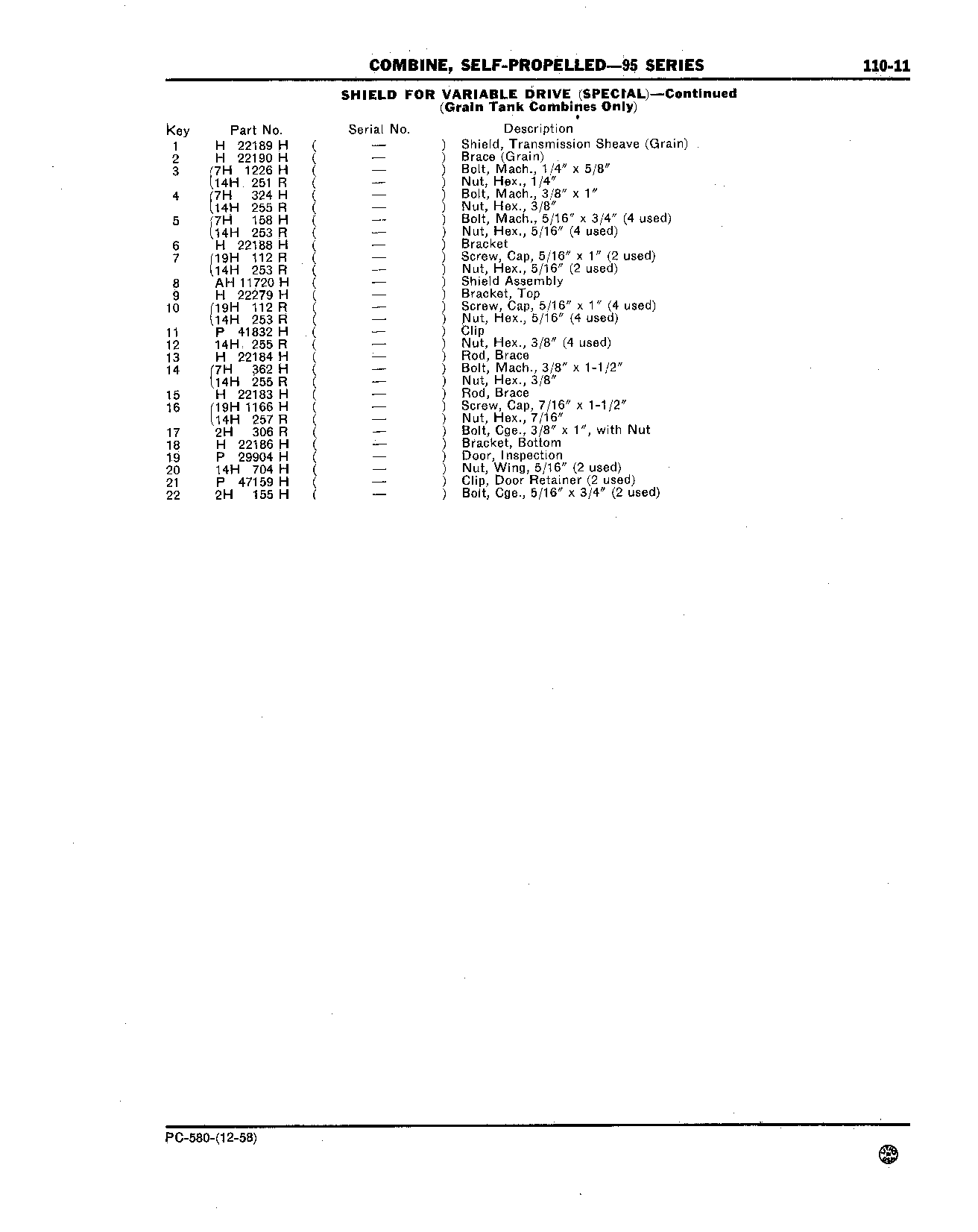 Drive Belts, Chains, and Tighteners (Continued)