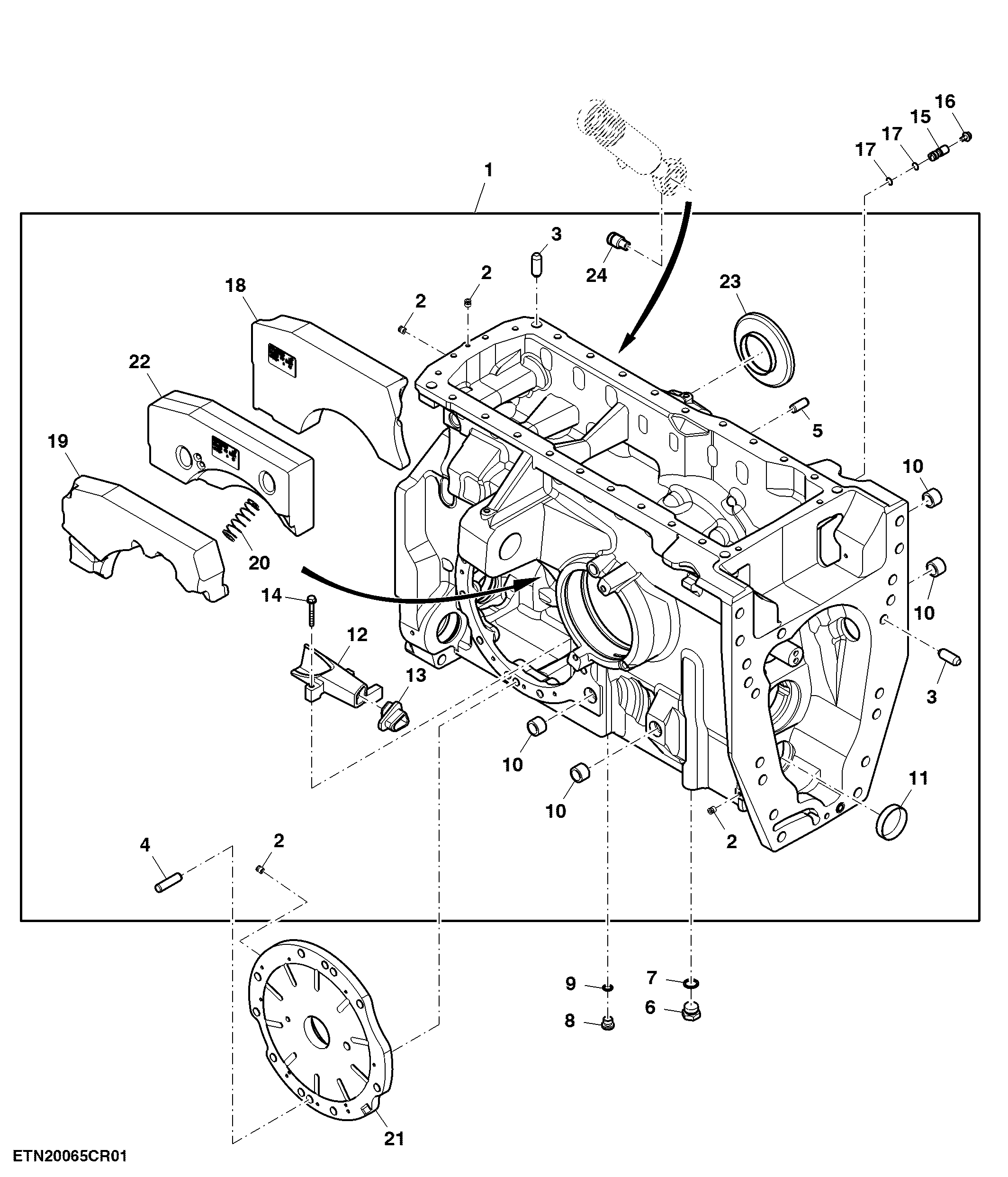 Case, Front Axle Center, ILS™, W/O Front PTO