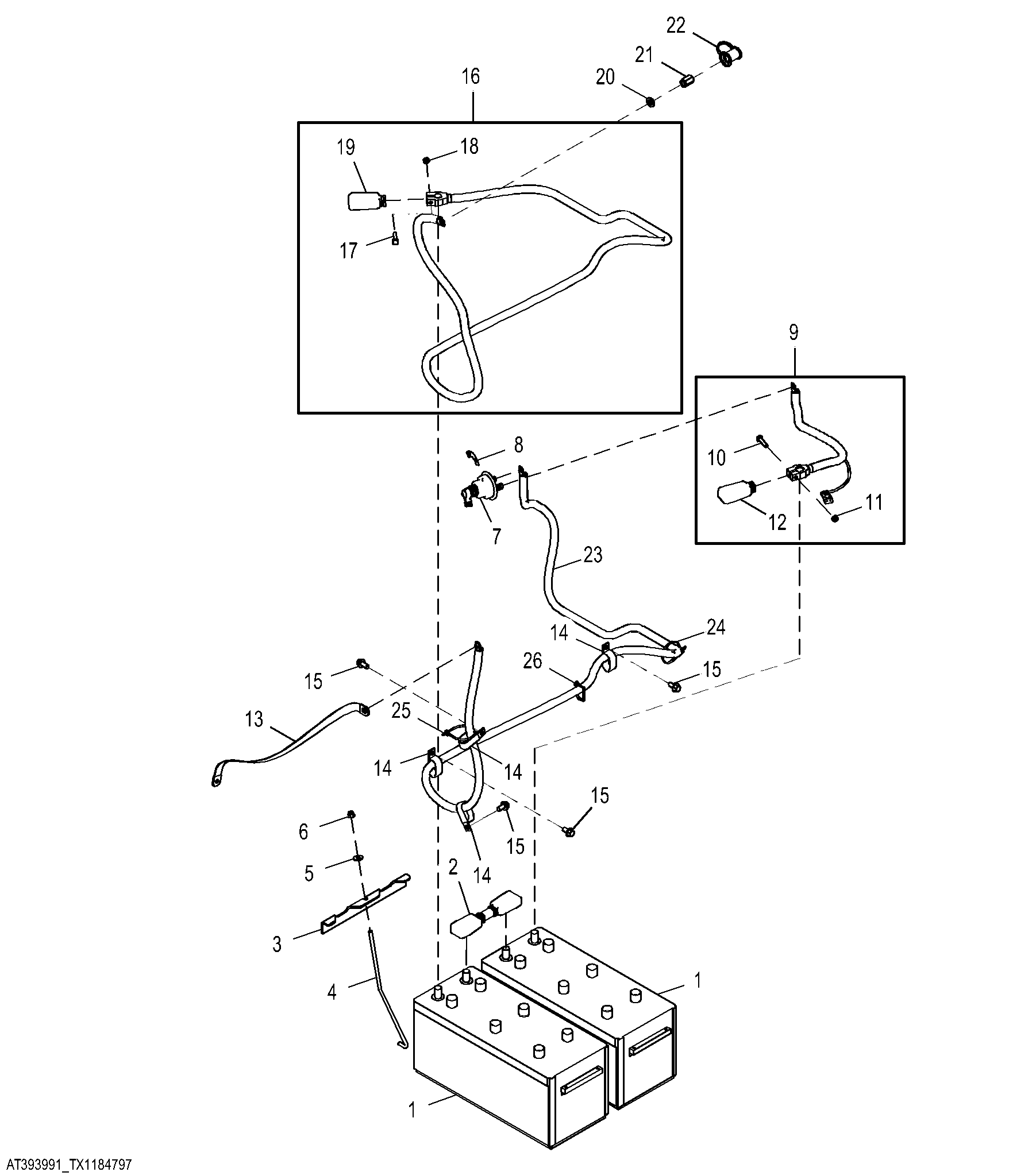 Batteries and Cables (2 Batteries) ( - 686916)