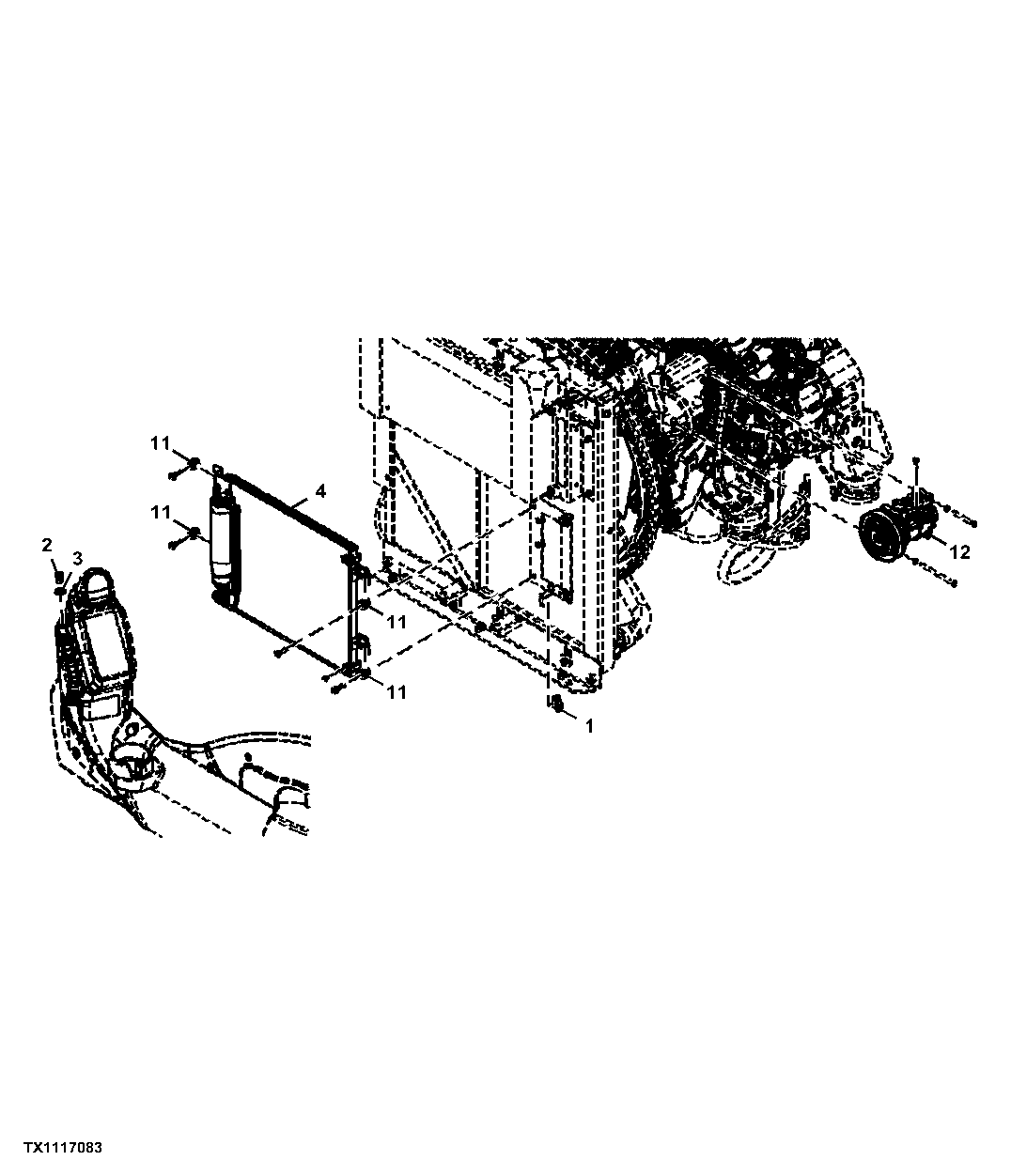 Air Conditioning Compressor, Condenser, and Sensor