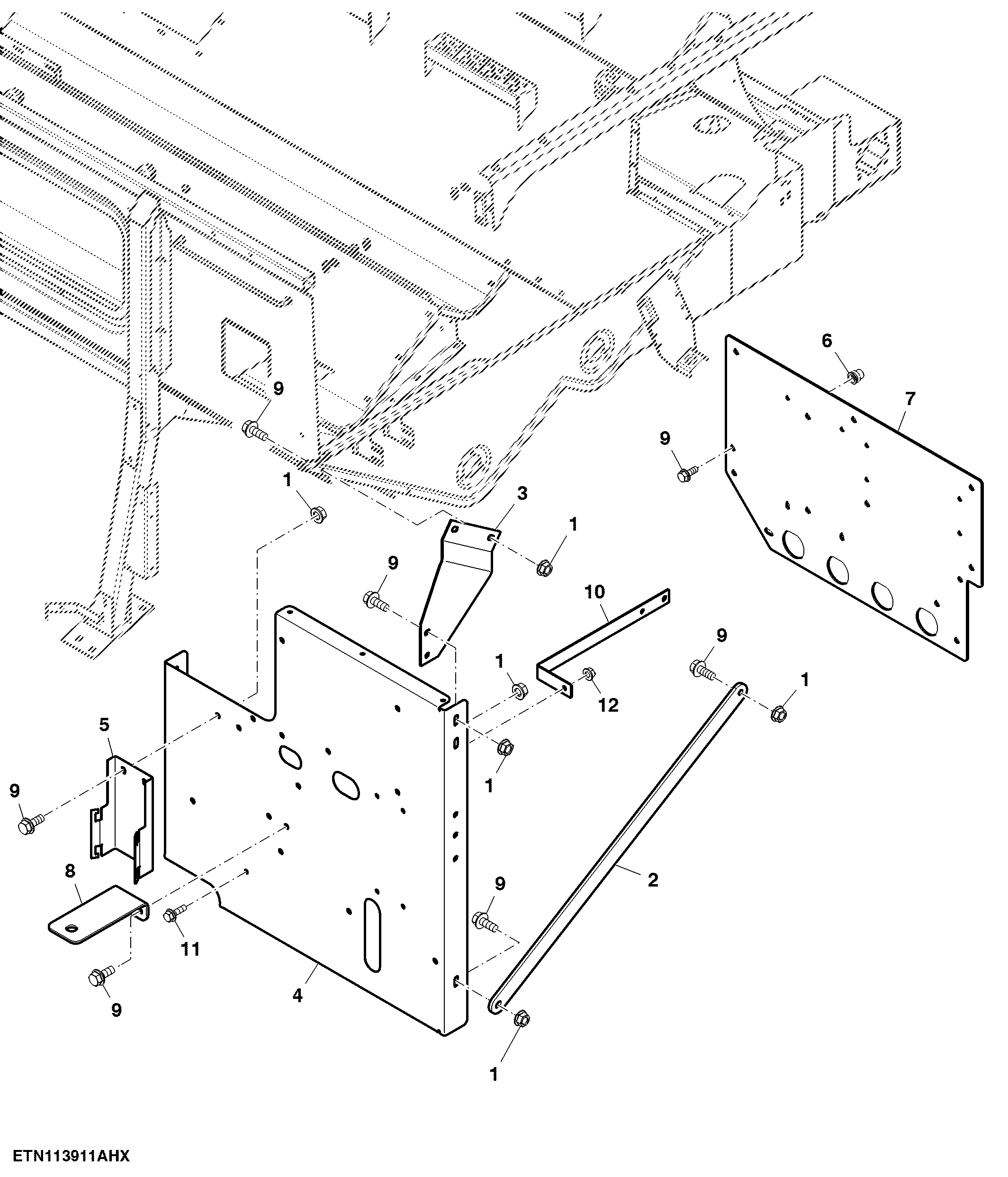 Grain Tank Electrical Components Mounting Brackets, Regular Unloading Rate