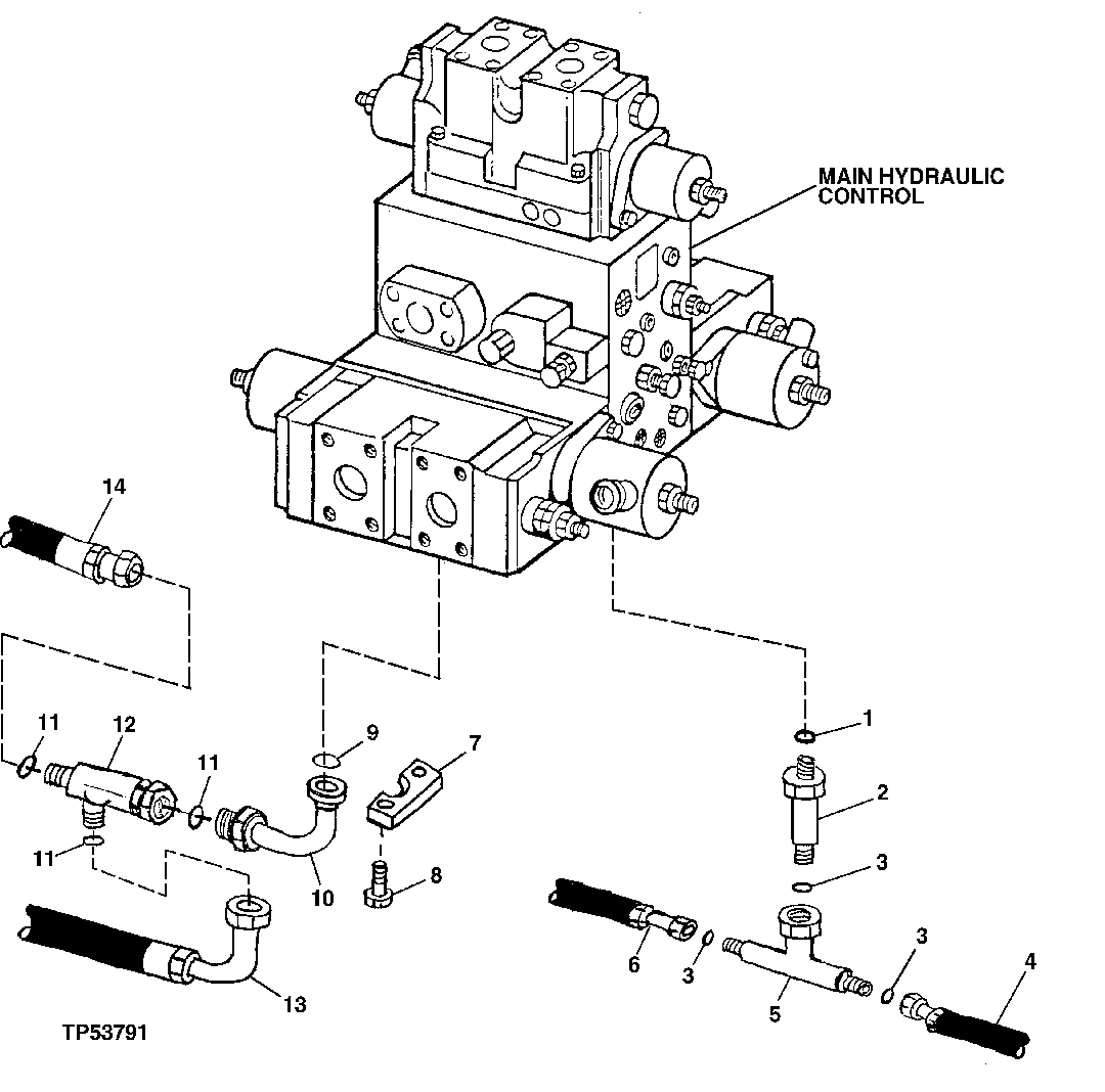 MAIN CONTROL VALVE HYDRAULICS (BOTTOM) (556936 - )