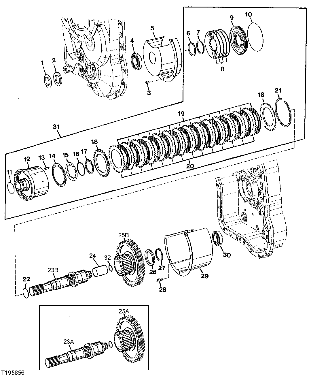 Transmission Output Shaft / MFWD (Power Shift) (872329 - )