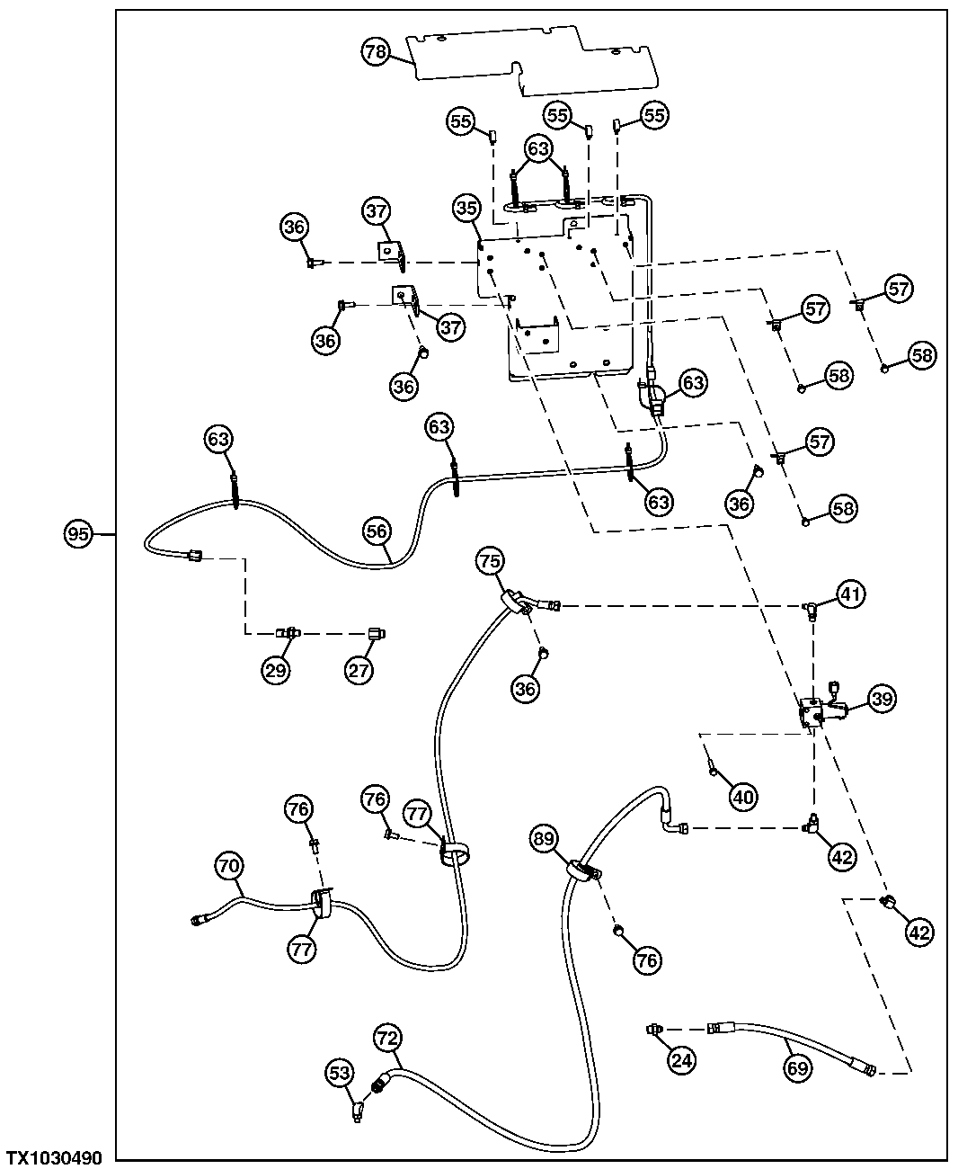 Auxiliary Equipment Hydraulic Hoses and Brackets