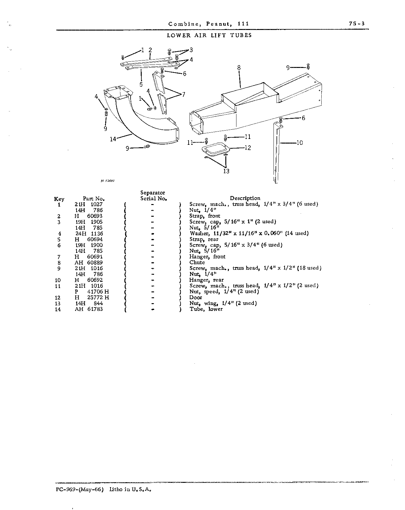 Air lift: Tubes, lower