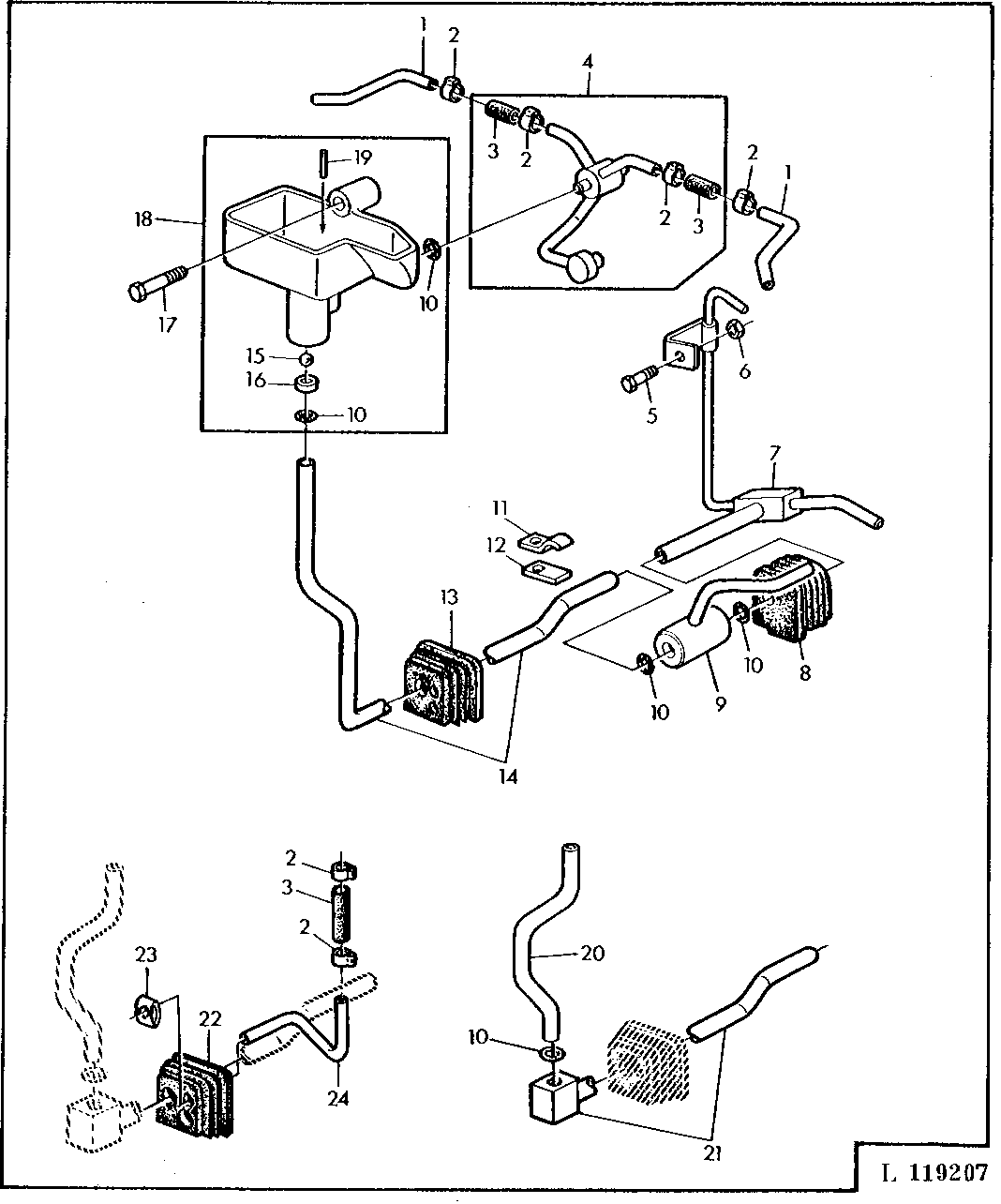 LUBRICATING LINES/OIL CUP (SYNCHRONIZED TRANSMISSION)