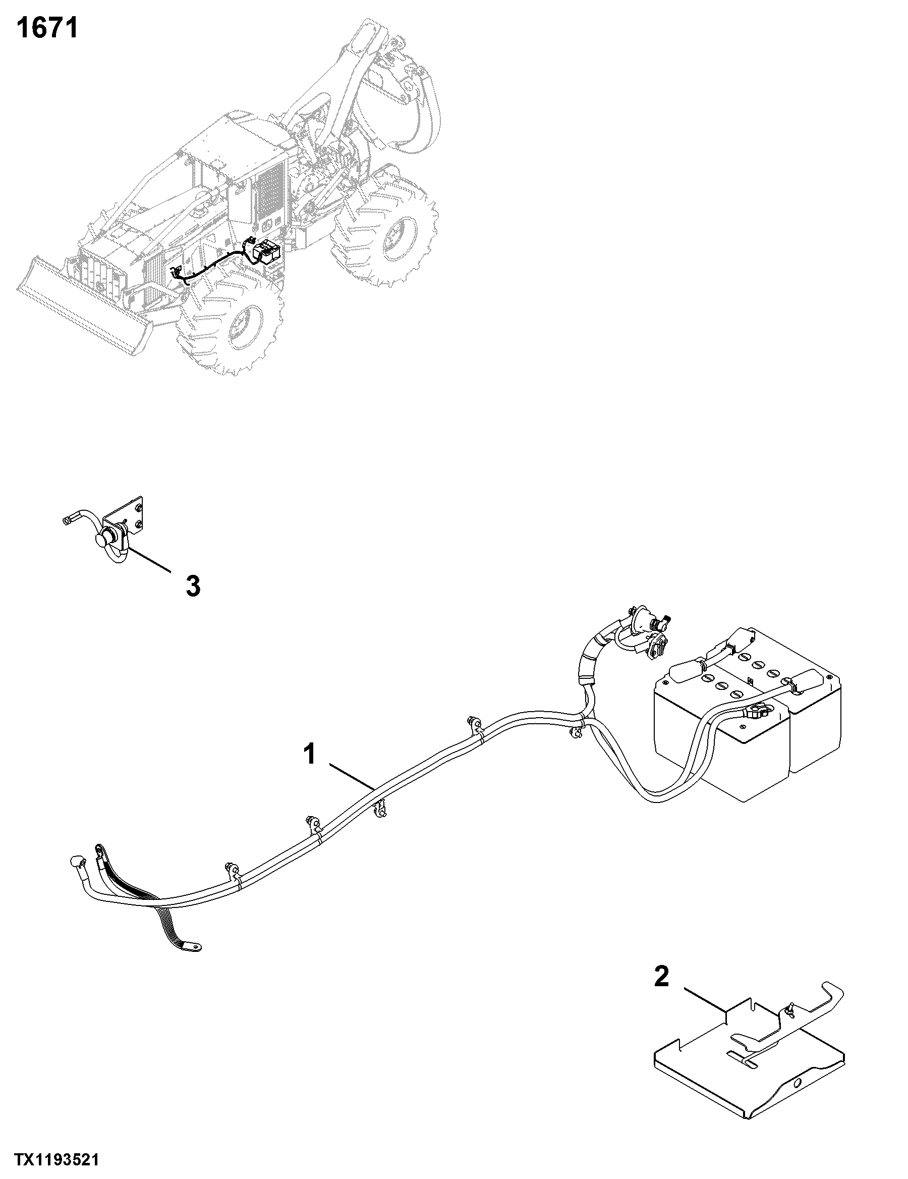 1671 Batteries, Support & Cables