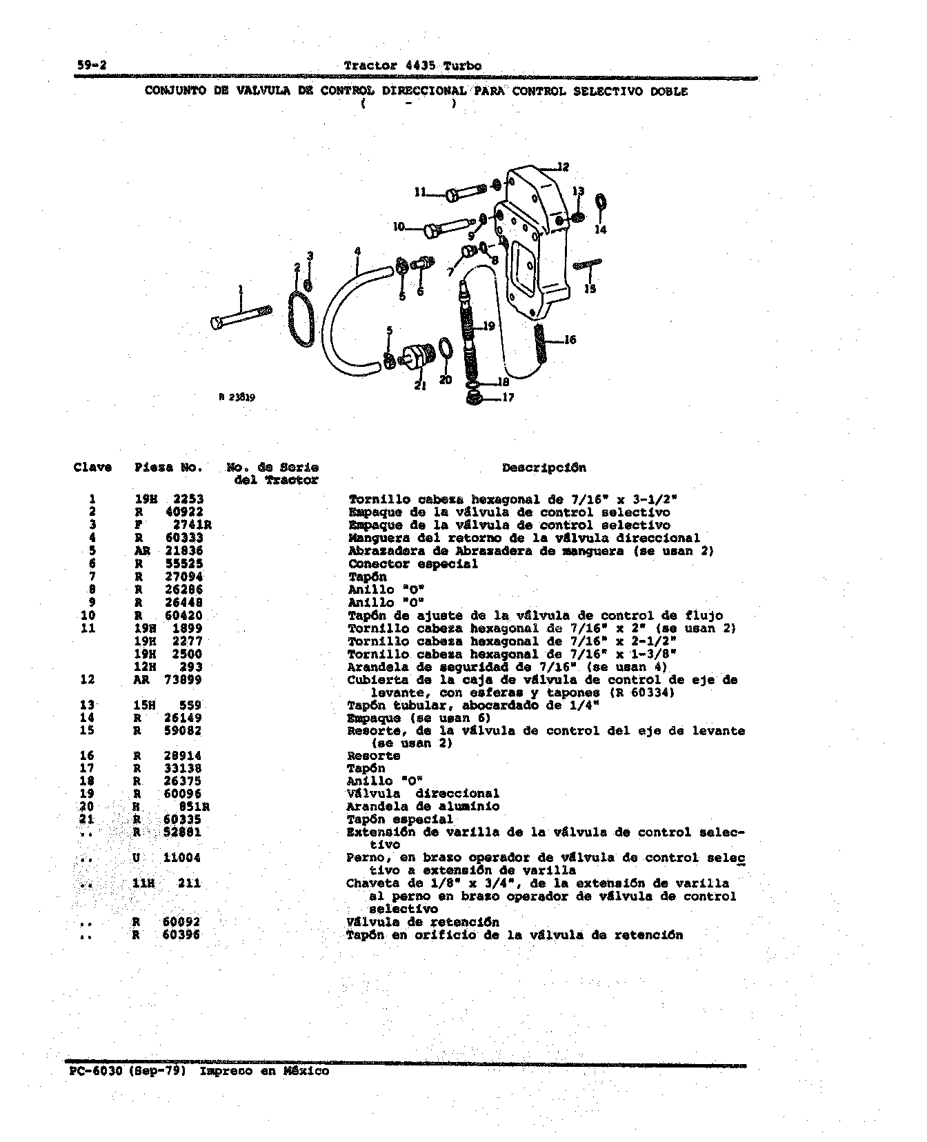 Partes del Cilindro Hidraulico Remoto (Continued)