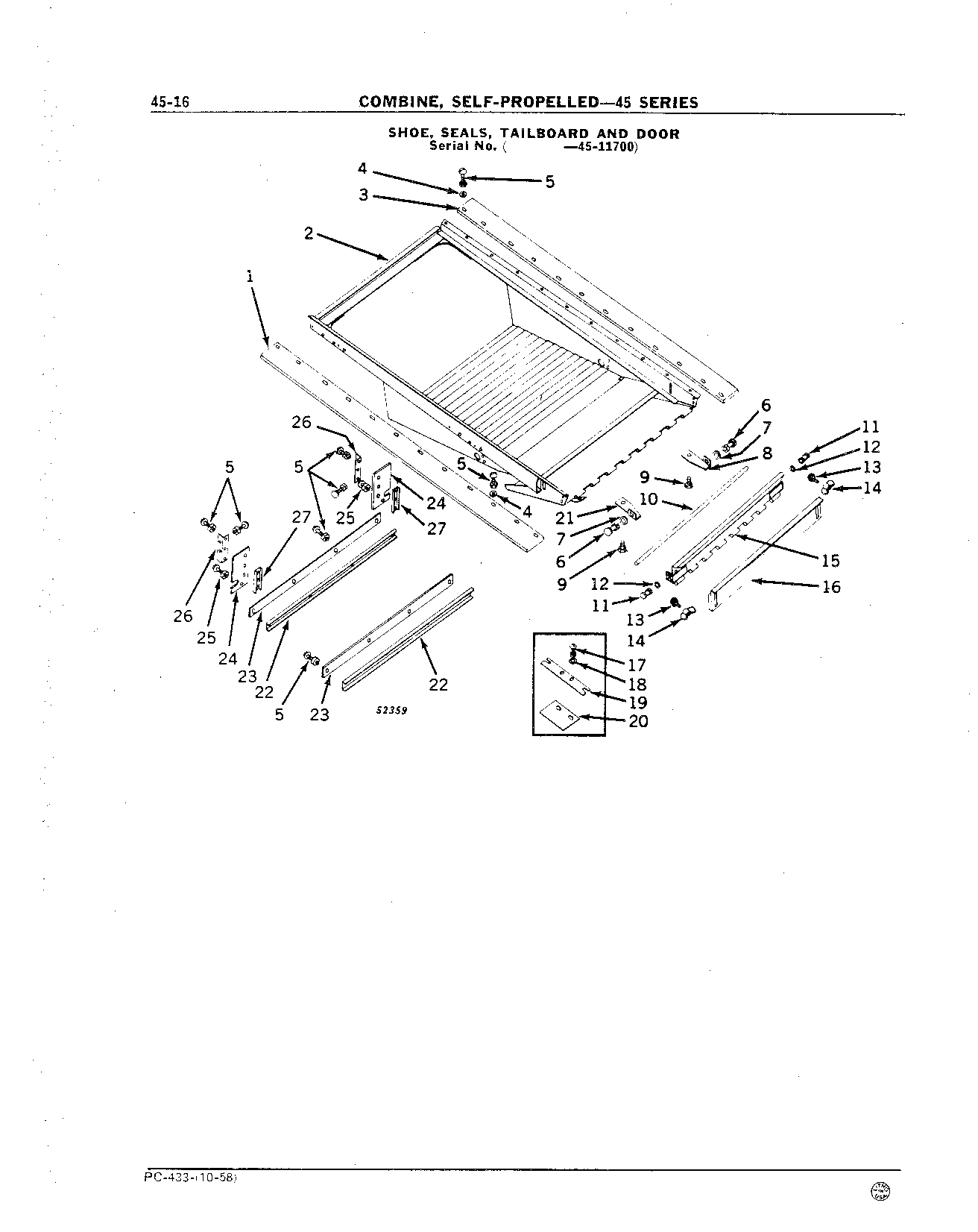 Shoe, Seals, Tail Board and Door