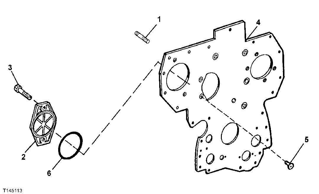 3615 ENGINE FRONT PLATE, AUXILIARY DRIVE COVER