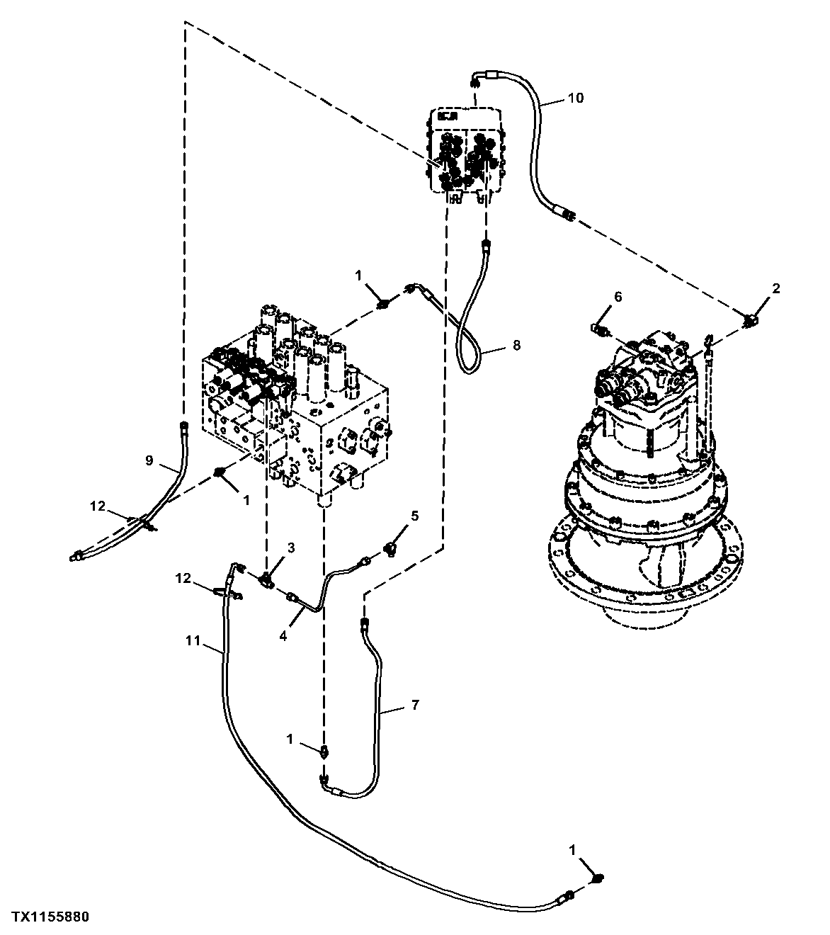 Pilot Line (Pilot Signal Manifold To Swing Motor)