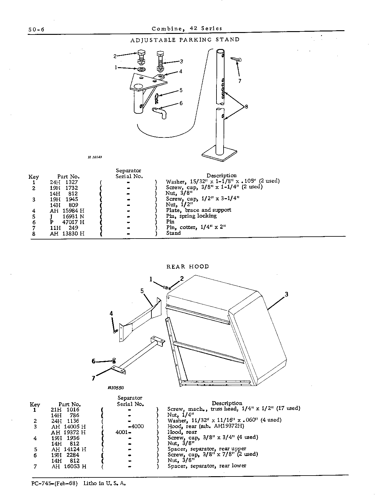 Adjustable parking stand