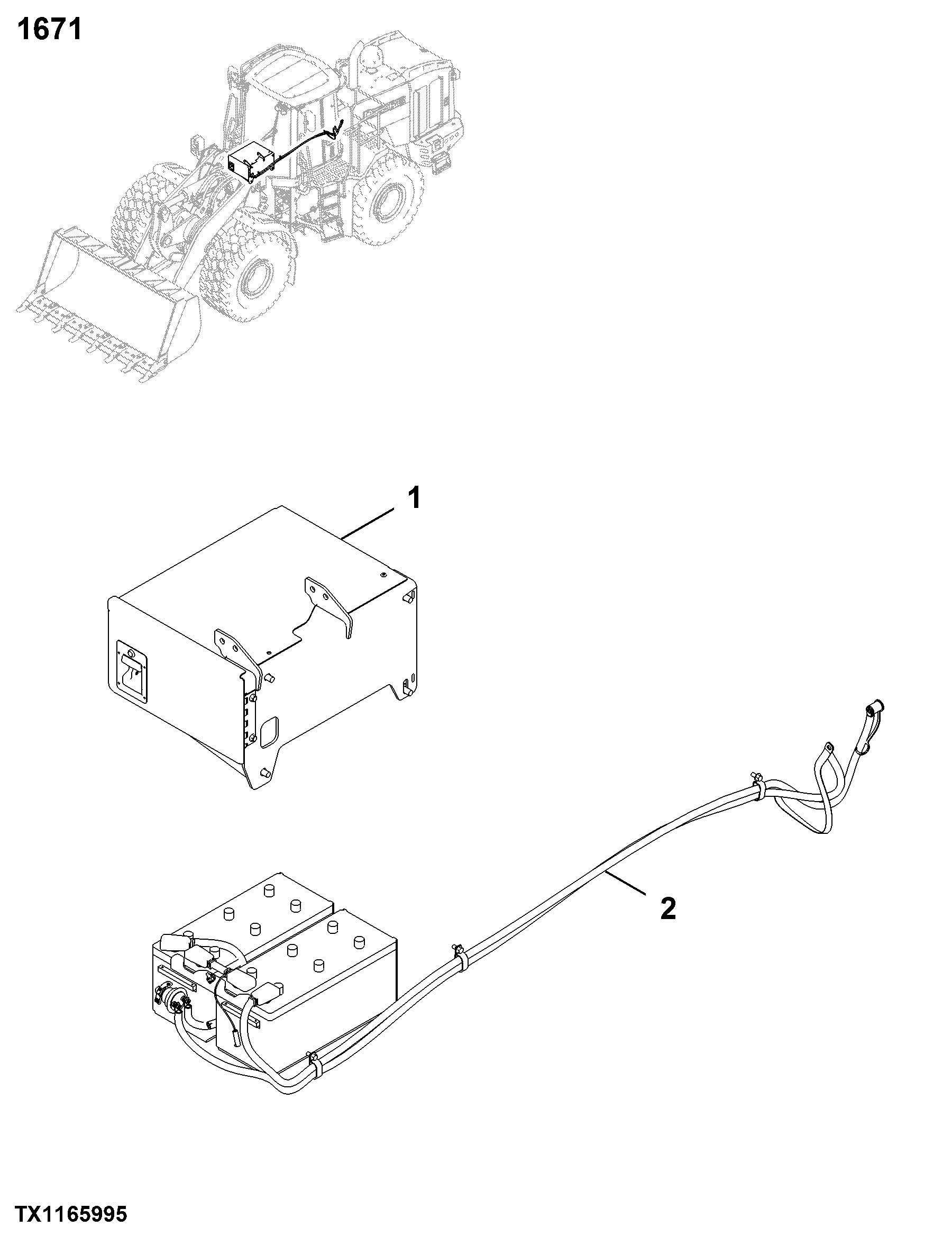 1671 Batteries, Support & Cables